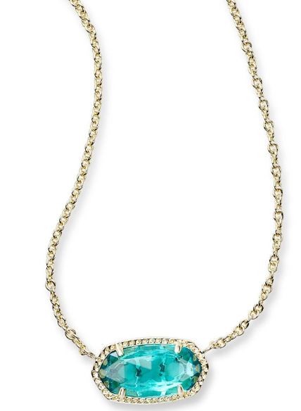 Kendra Scott Elisa Pendant Necklace In London Blue - 4217714622