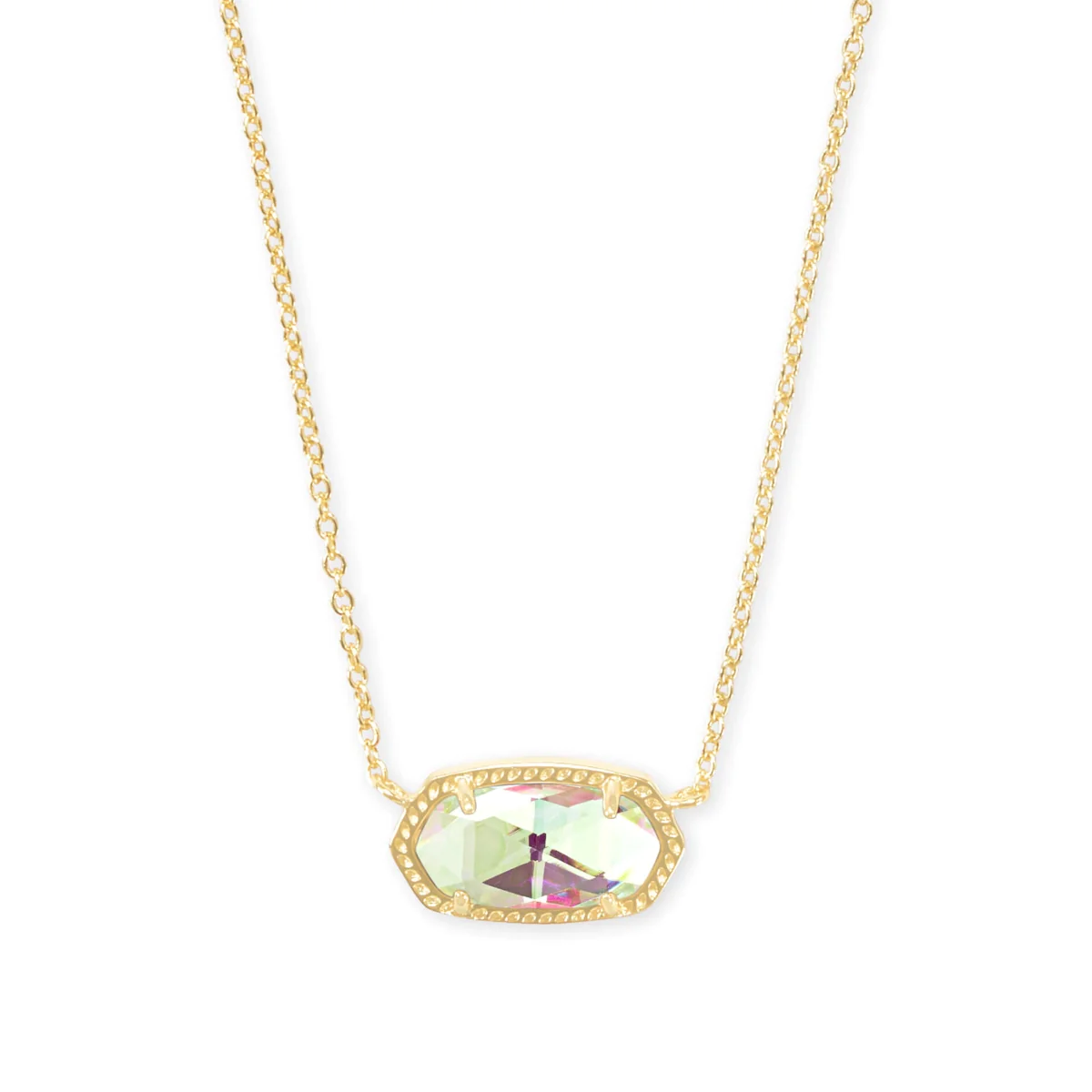 Kendra Scott Elisa Gold Pendant Necklace in Dichroic Glass