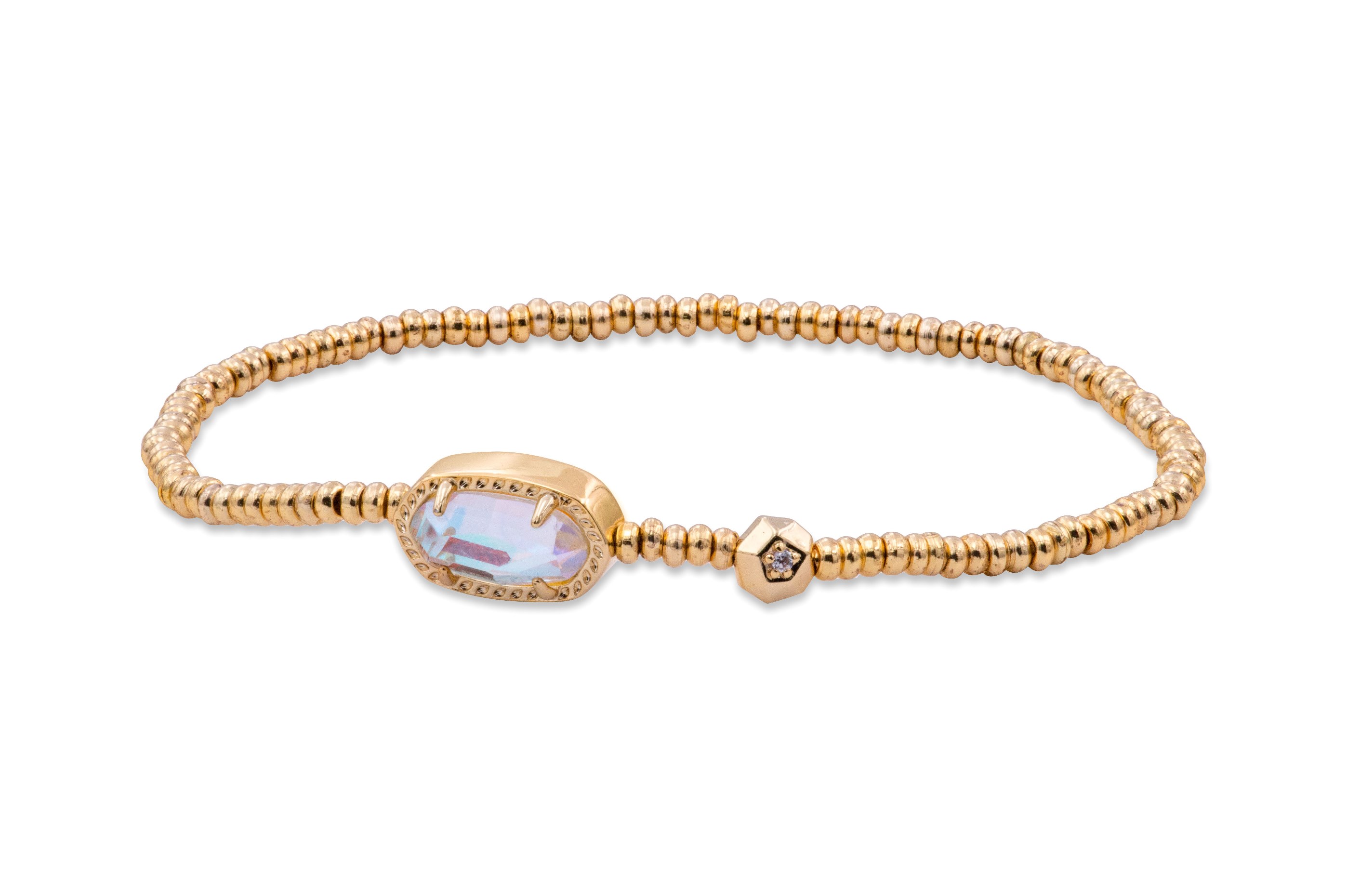 Kendra Scott Grayson Gold Stretch Bracelet in Dichroic Glass