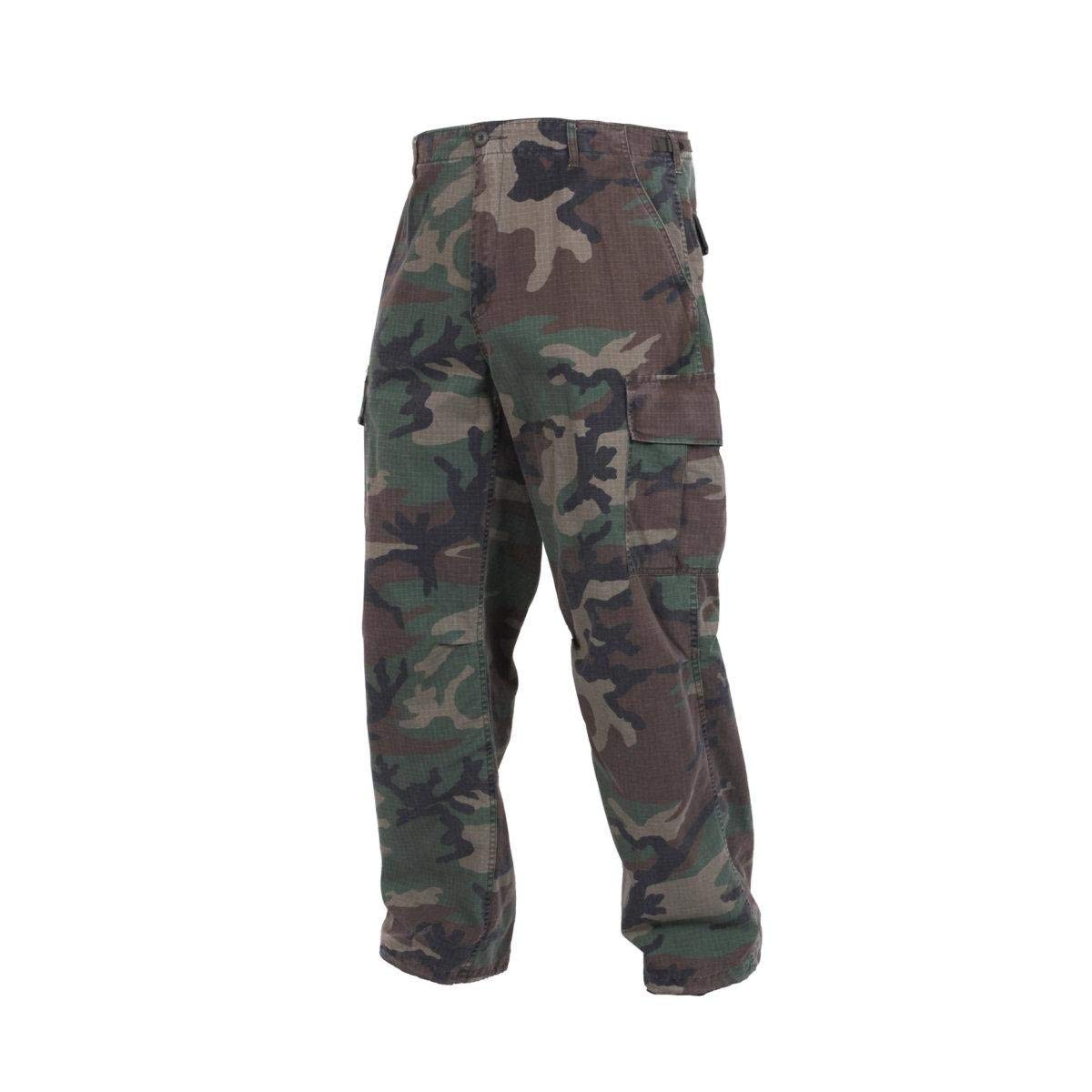 Rothco Vintage R/S Vietnam Fatigue Pants - Woodland Camo - Medium - 4271-CAMO-M - (Open Box)