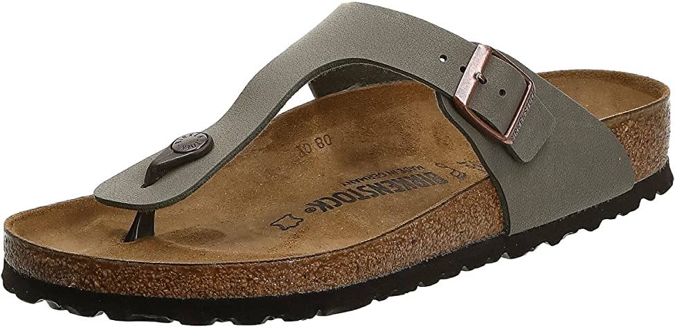 Birkenstock Gizeh Birko-Flor Nubuck - Womens - Thong Sandals - Stone - 36