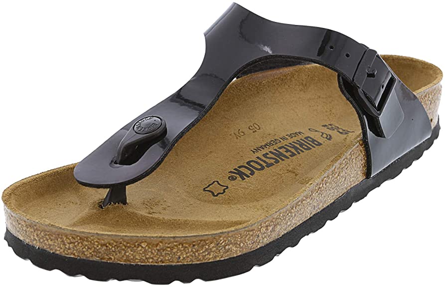Birkenstock Gizeh Birko-Flor Patent - Womens - Sandals - Black Patent - 36