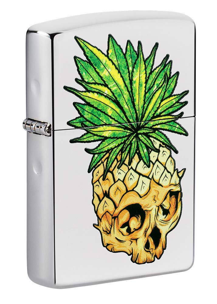 Zippo Leaf Skull Pineapple Design Lighter