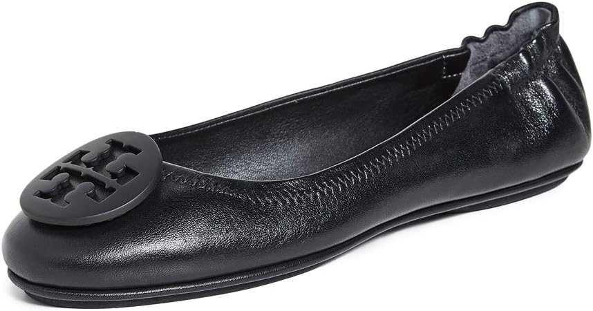 Tory Burch Womens Minnie Travel Ballet Flats - Perfect Black - 10