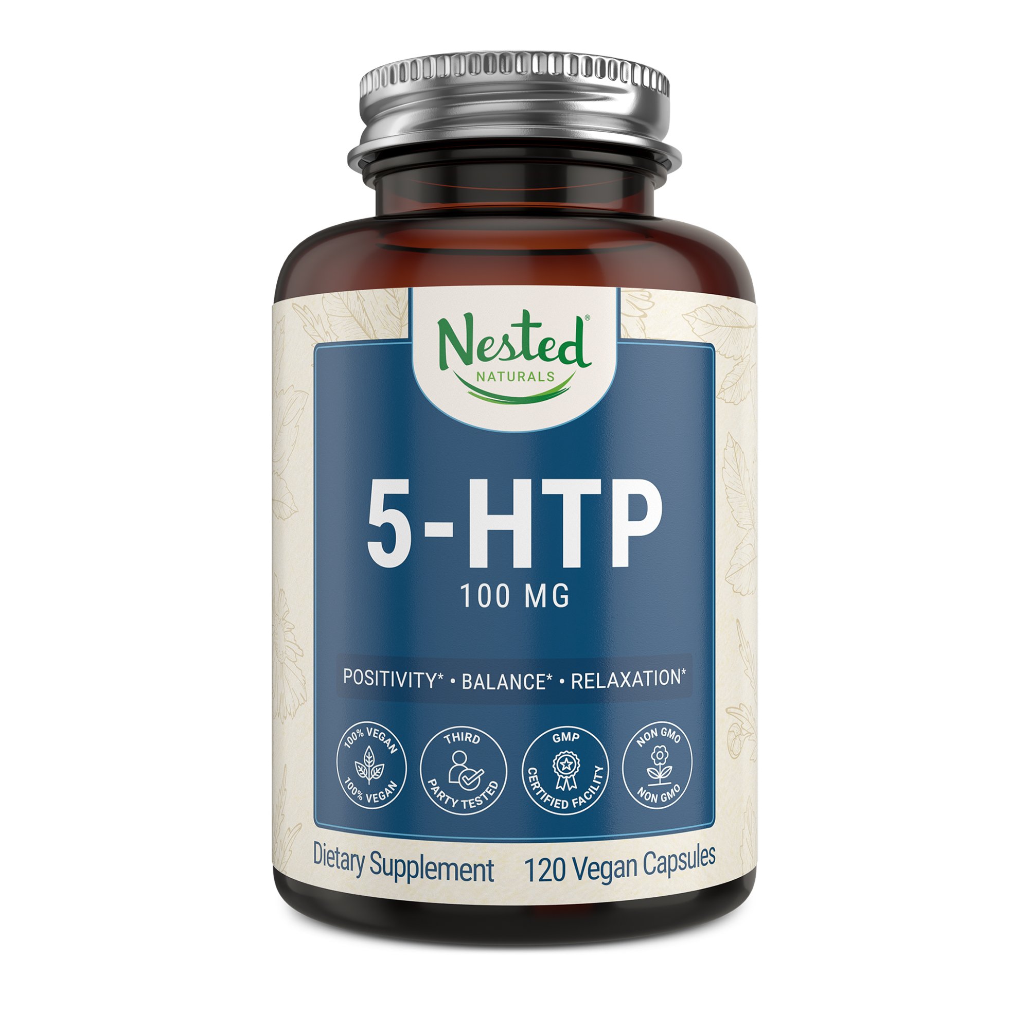 Vegan 5HTP 100 mg (5-hydroxytryptophan) - Naturally Sourced Serotonin Supplement - Sleep Aid