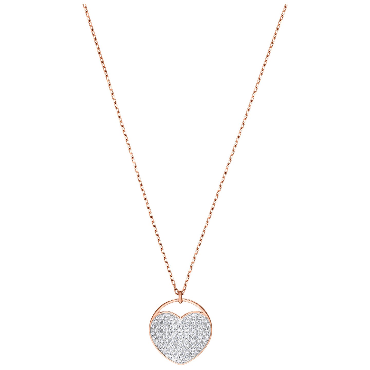 Swarovski Ginger Pendant - White - Rose Gold Plating