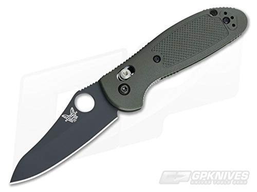 Benchmade 555BKOD - AXIS Mini Griptilian Plain Edge OD Green Nylon Handle - (Open Box)
