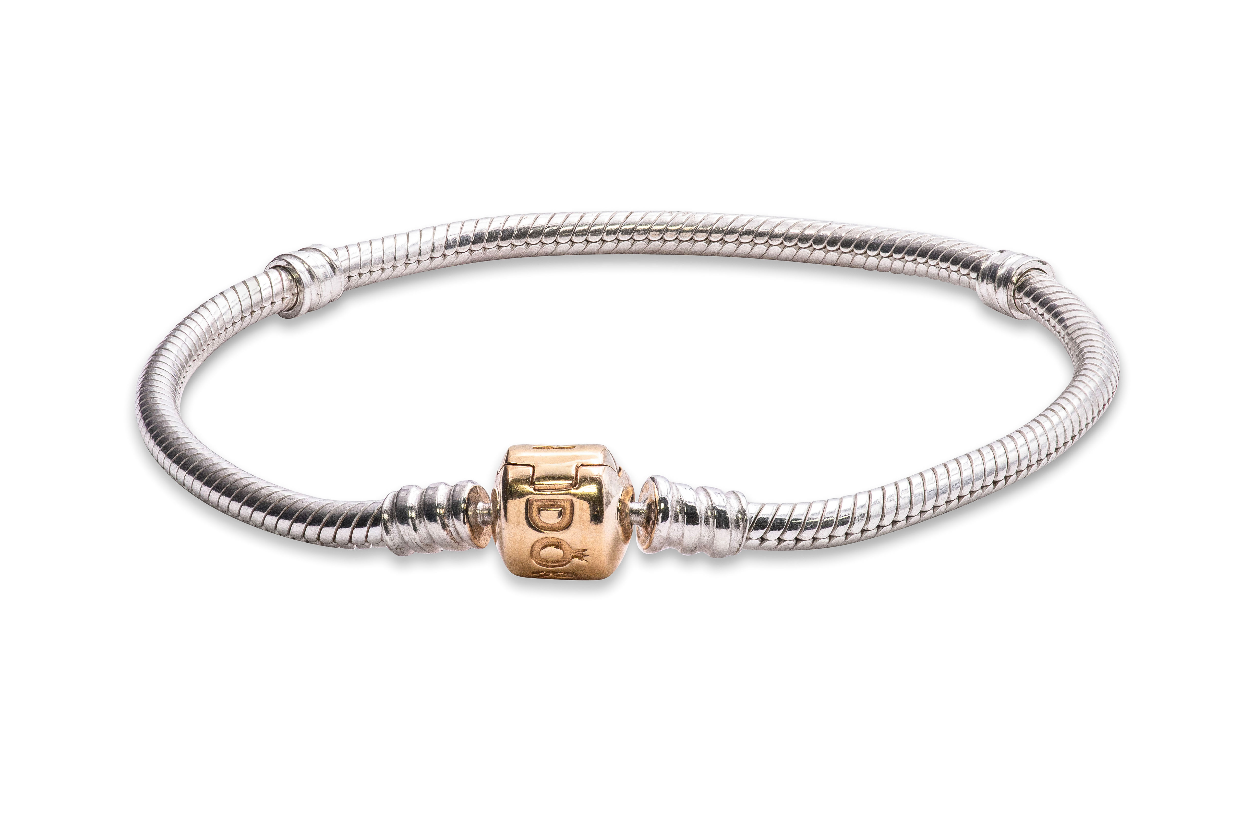 Pandora Sterling Silver w/14K Gold Clasp