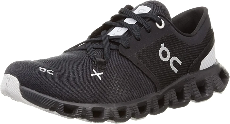 ON Running Womens Cloud X 3 Sneakers - Black - 8.5