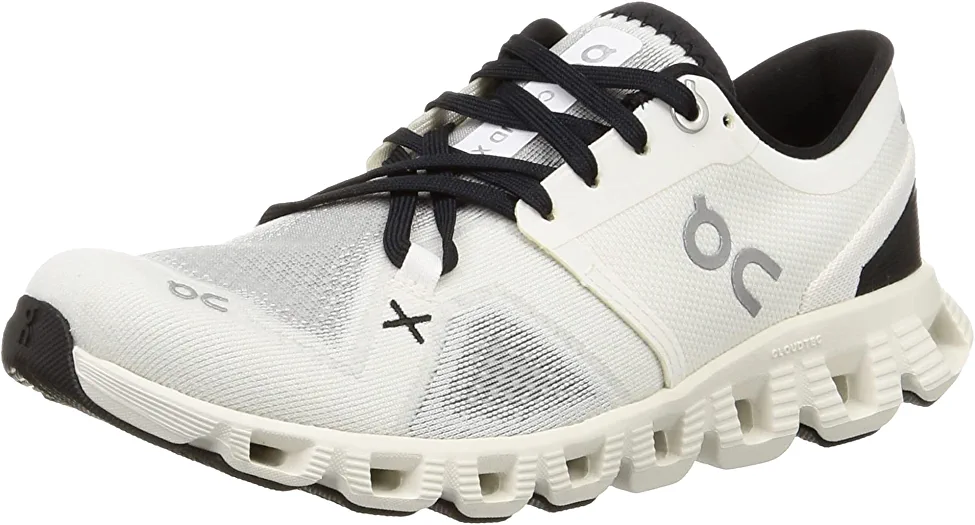 ON Running Womens Cloud X 3 Sneakers - White/Black - 9