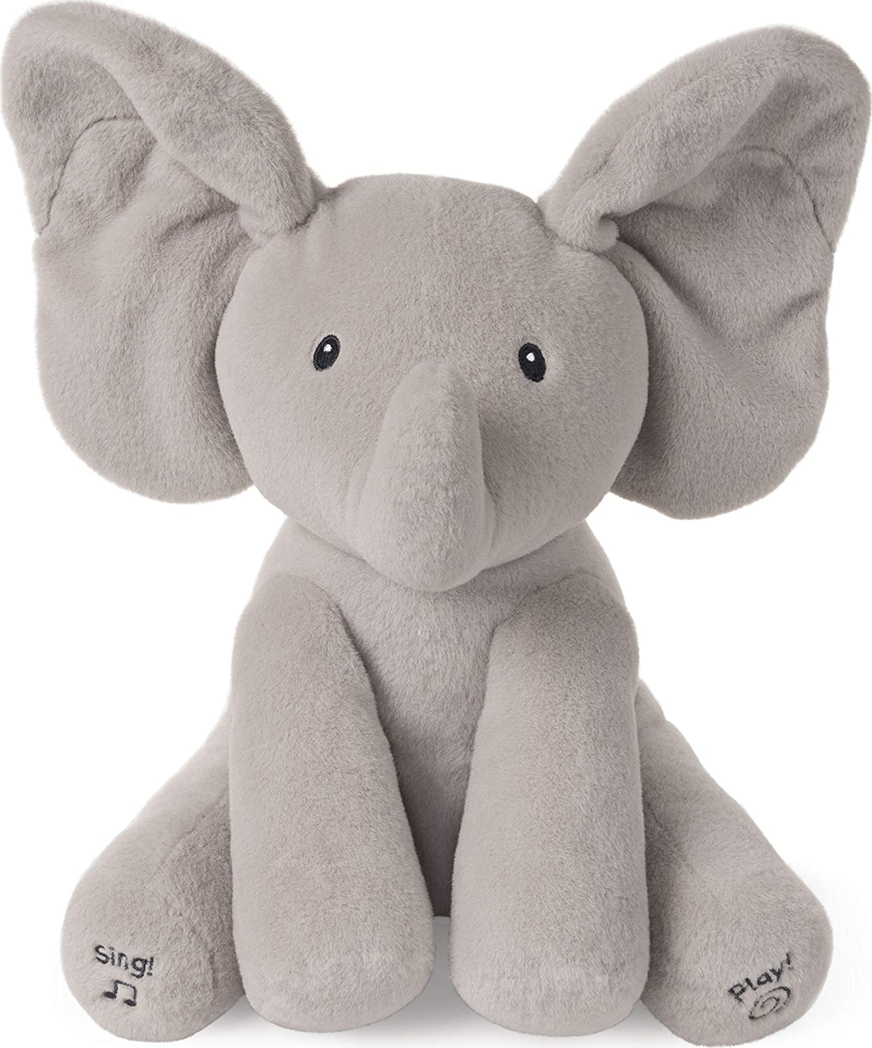 GUND Baby Animated Flappy The Elephant Stuffed Animal Plush - Gray - 12 Inch