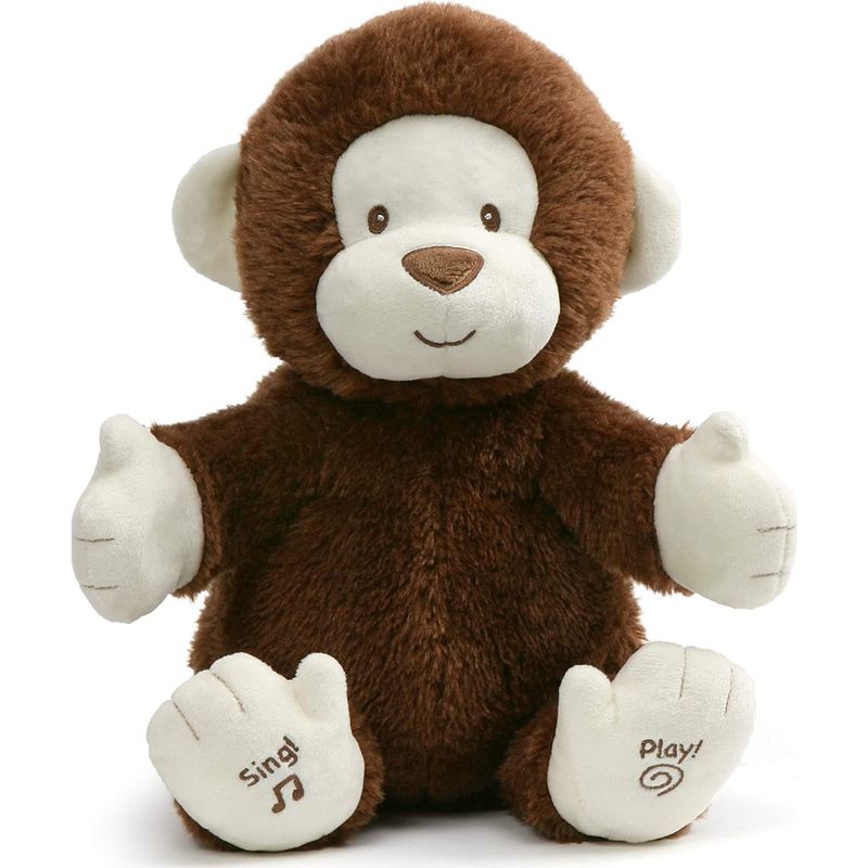 GUND Animated Clappy Monkey Singing and Clapping Plush Stuffed Animal - Brown - 12 Inch