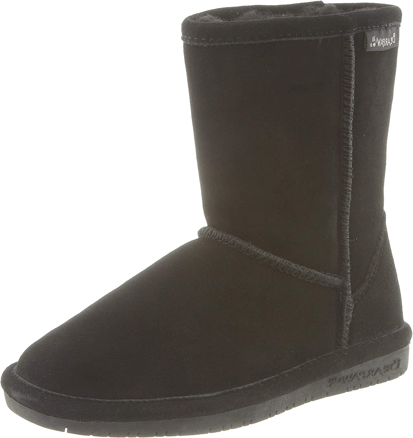 BEARPAW Girls Emma Short Suede Boots - Black - C3