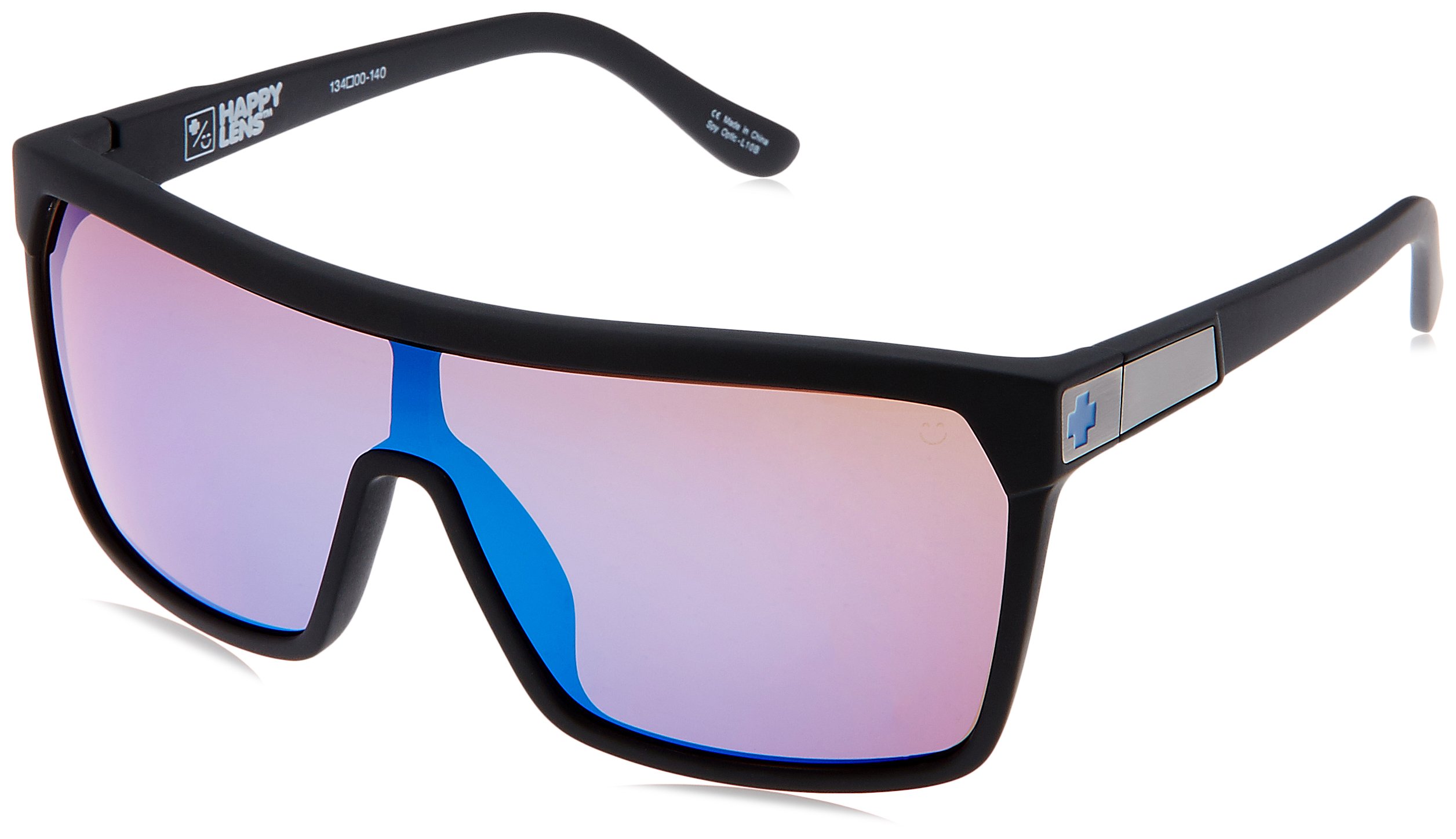 Spy Optic Flynn Wrap Sunglasses - 1.5 mm - Soft Matte Black/Happy Bronze/Dark Blue Spectra