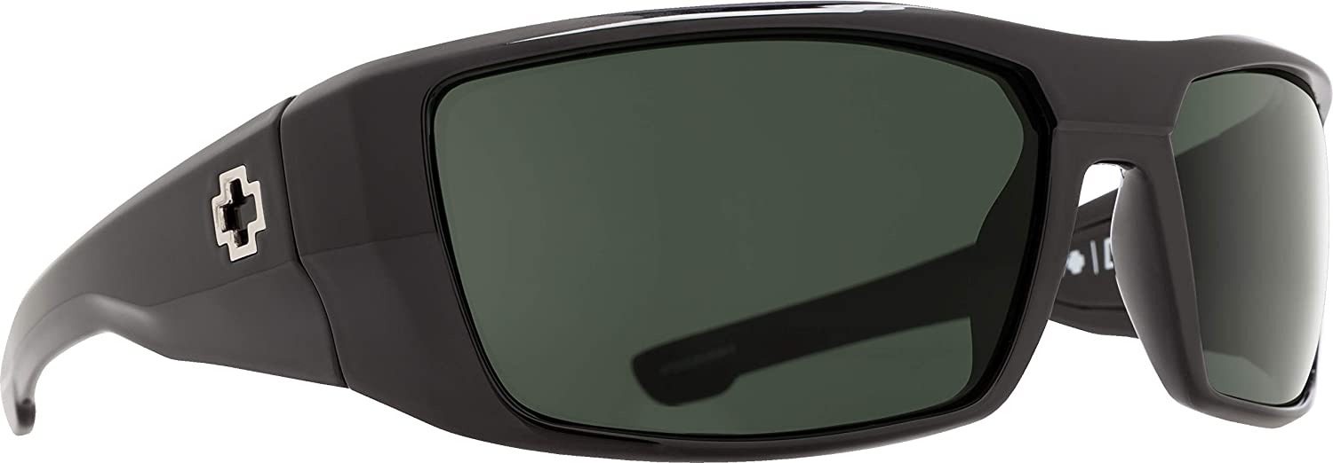 Spy Optic Dirk Black-happy Gray Green Wrap Sunglasses - 64 mm