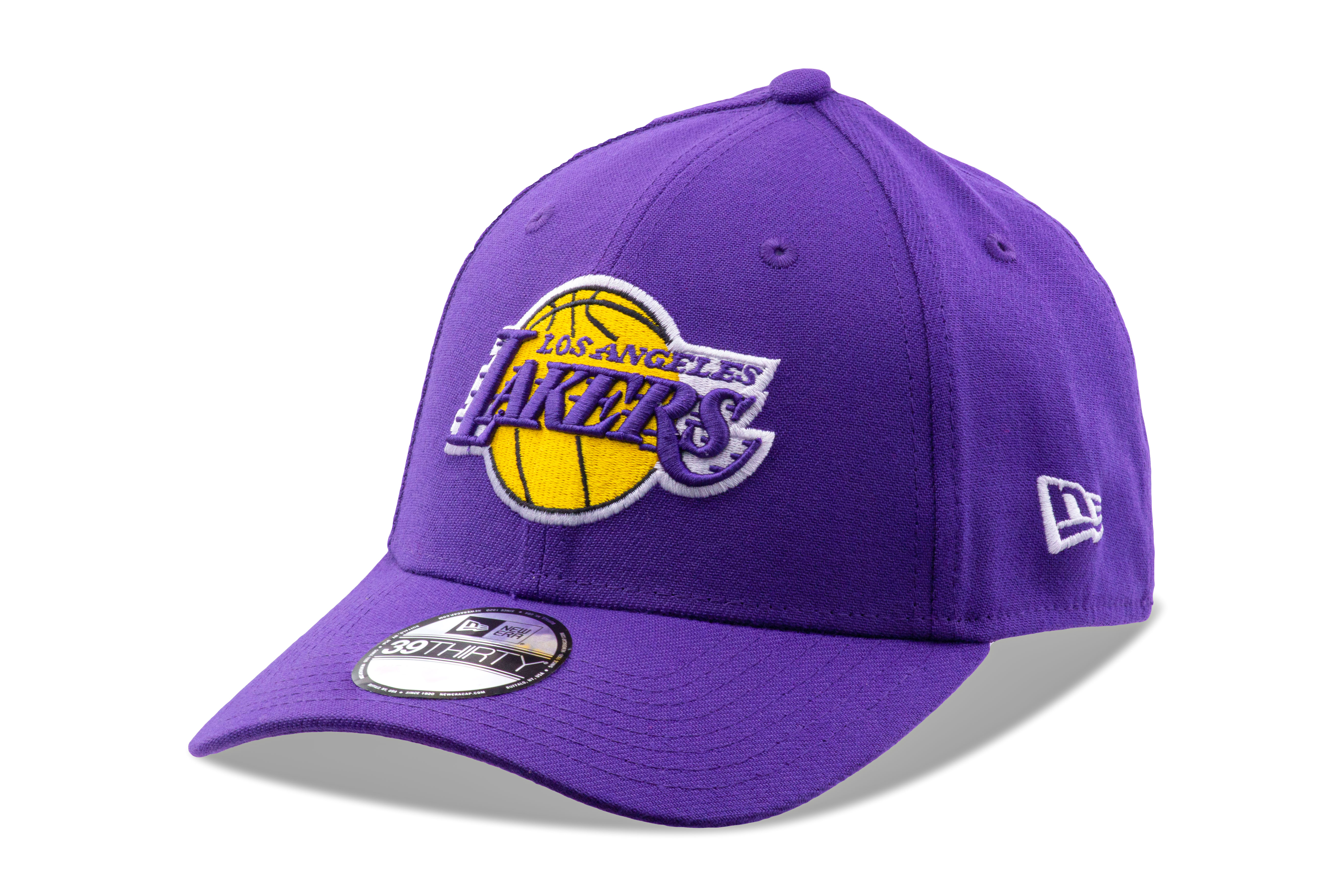 New Era Mens Los Angeles Lakers Team Classic 39THIRTY Stretch Fit  - Purple - Small/Medium