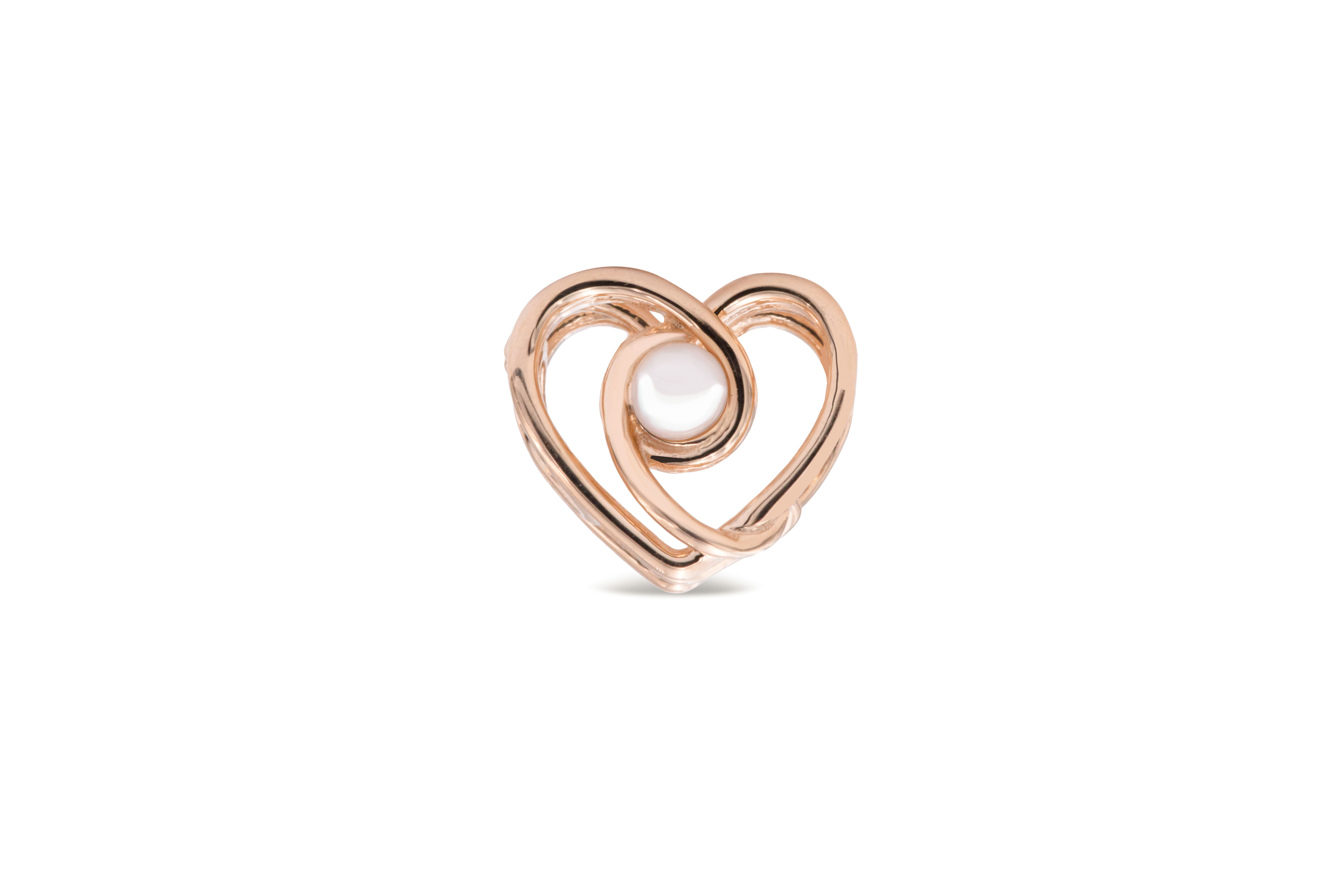 Pandora Openwork Swirling Heart & Treated Freshwater Cultured Pearl Charm