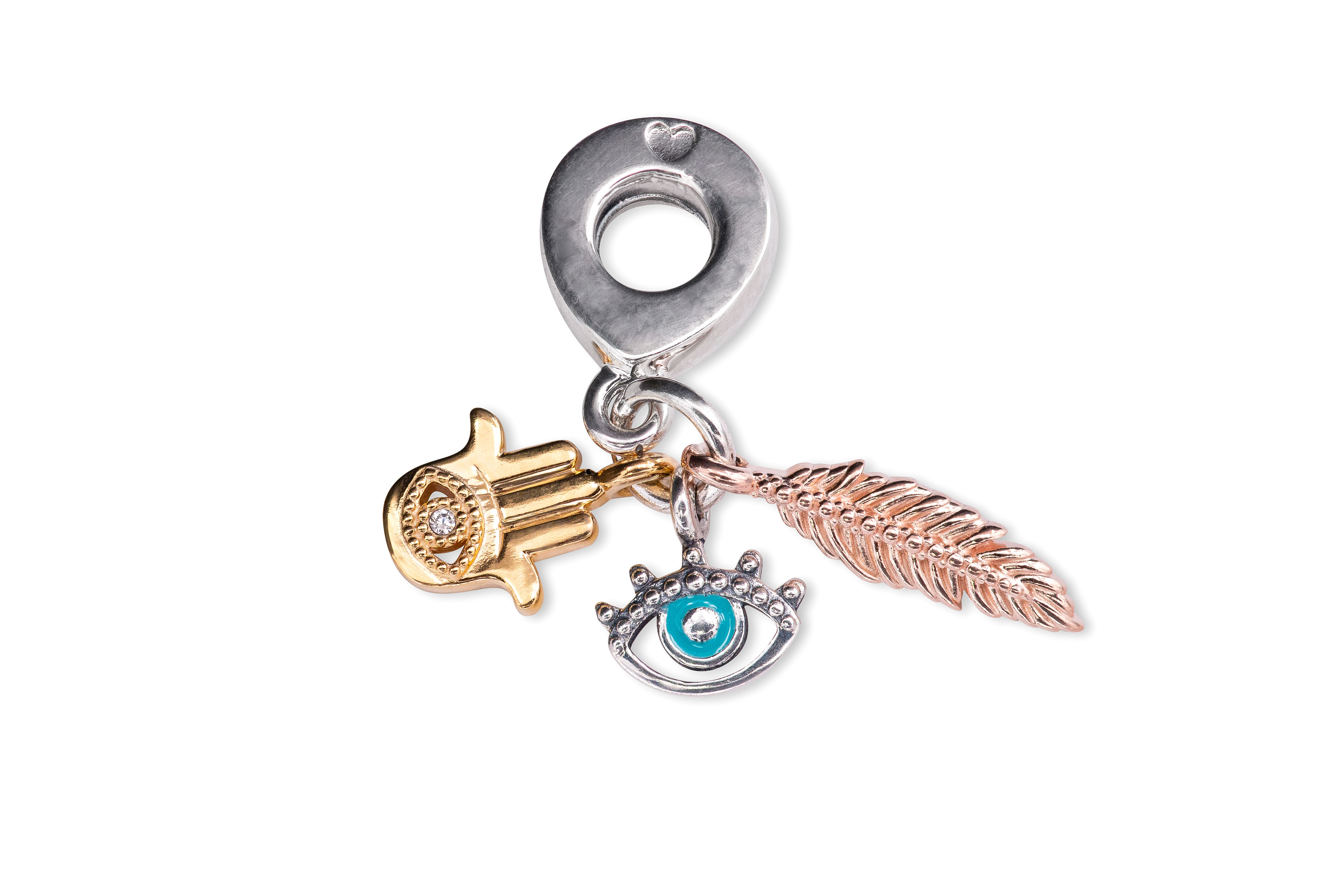 PANDORA Hamsa - All-seeing Eye & Feather Spirituality Dangle Charm