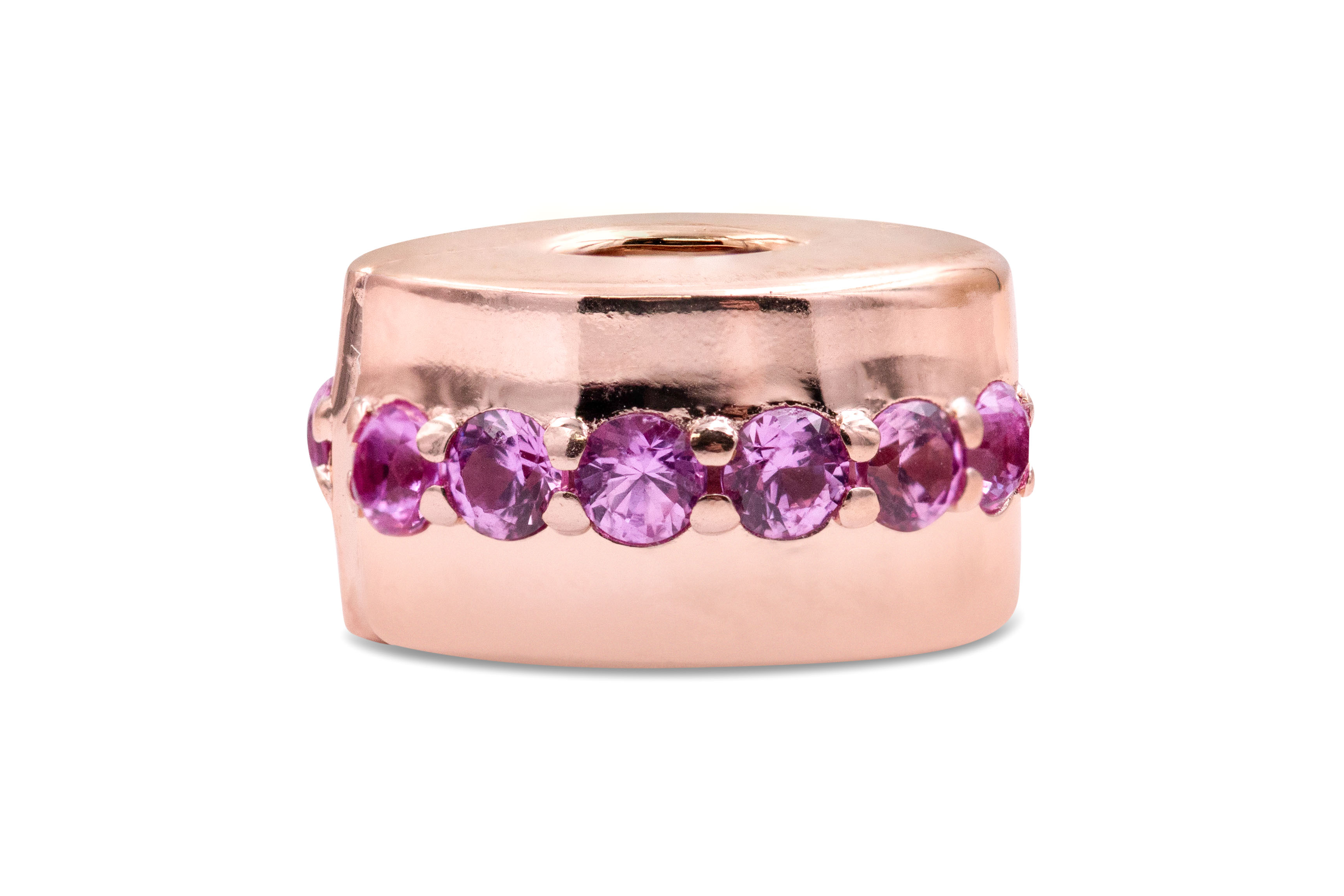 Pandora - Pink Sparkling Row Clip Charm  - 781972C01