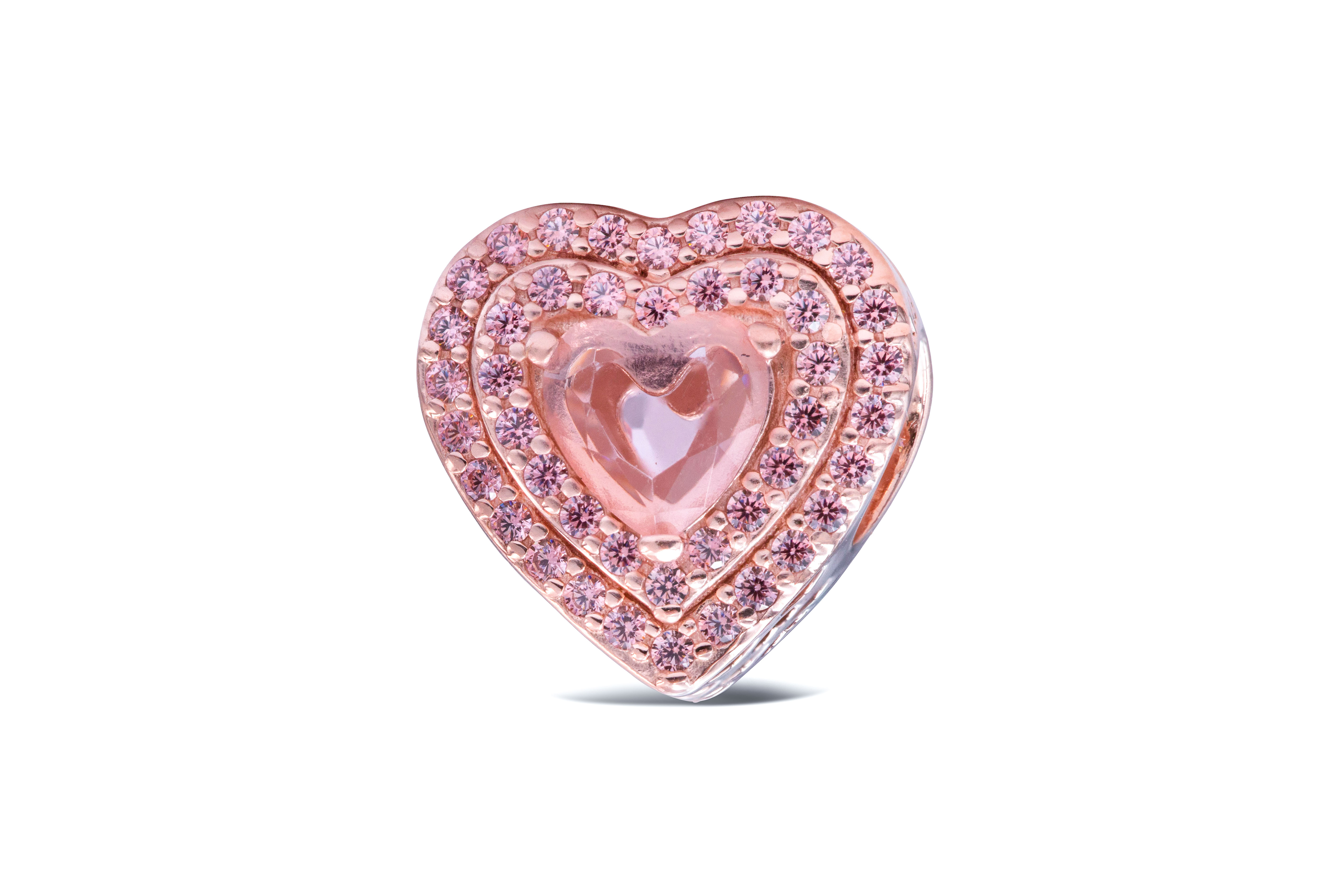 Pandora Timeless Sparkling Levelled Heart Charm