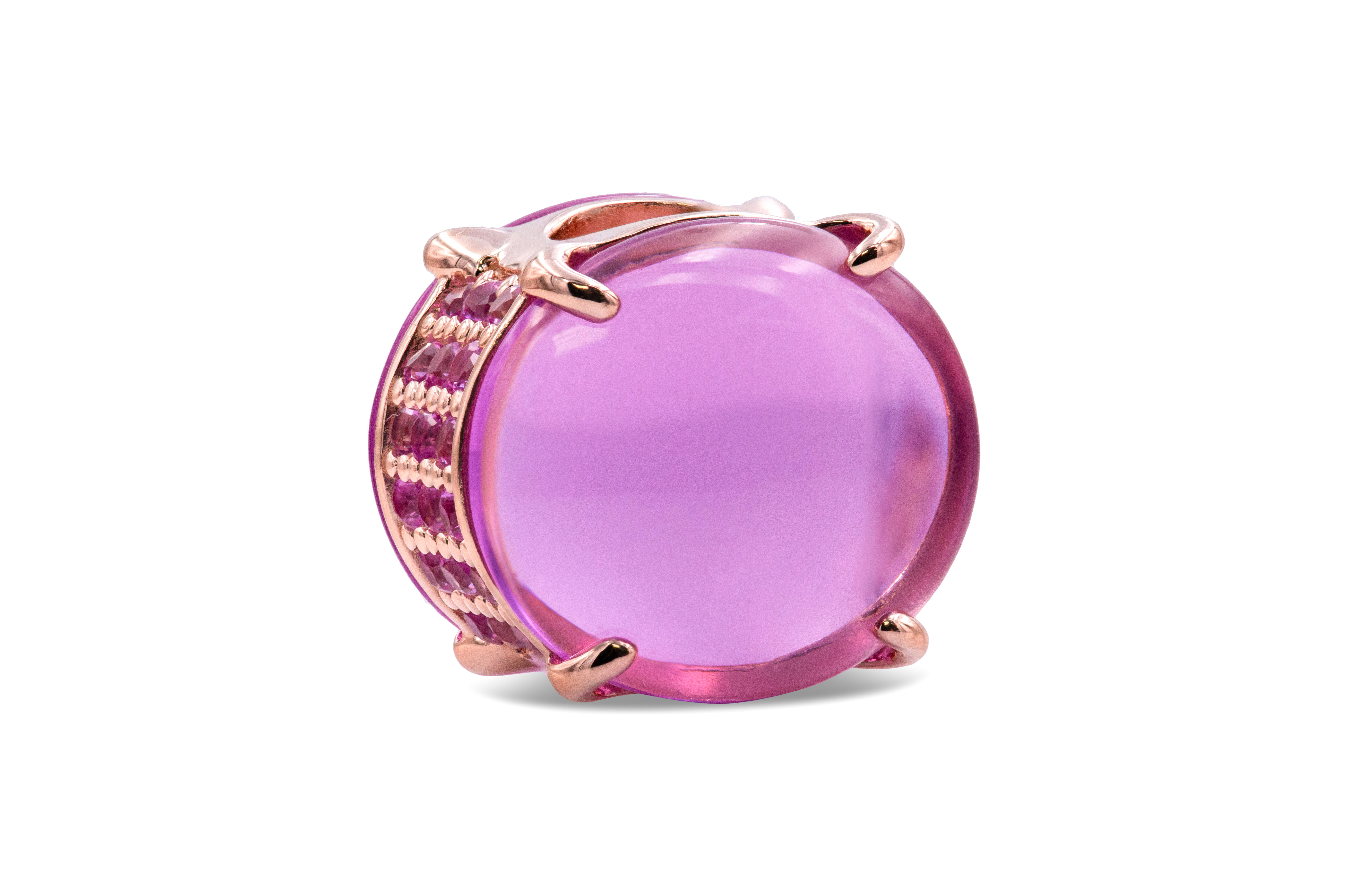 Pandora Colours Pink Oval Cabochon Charm - 789309C02