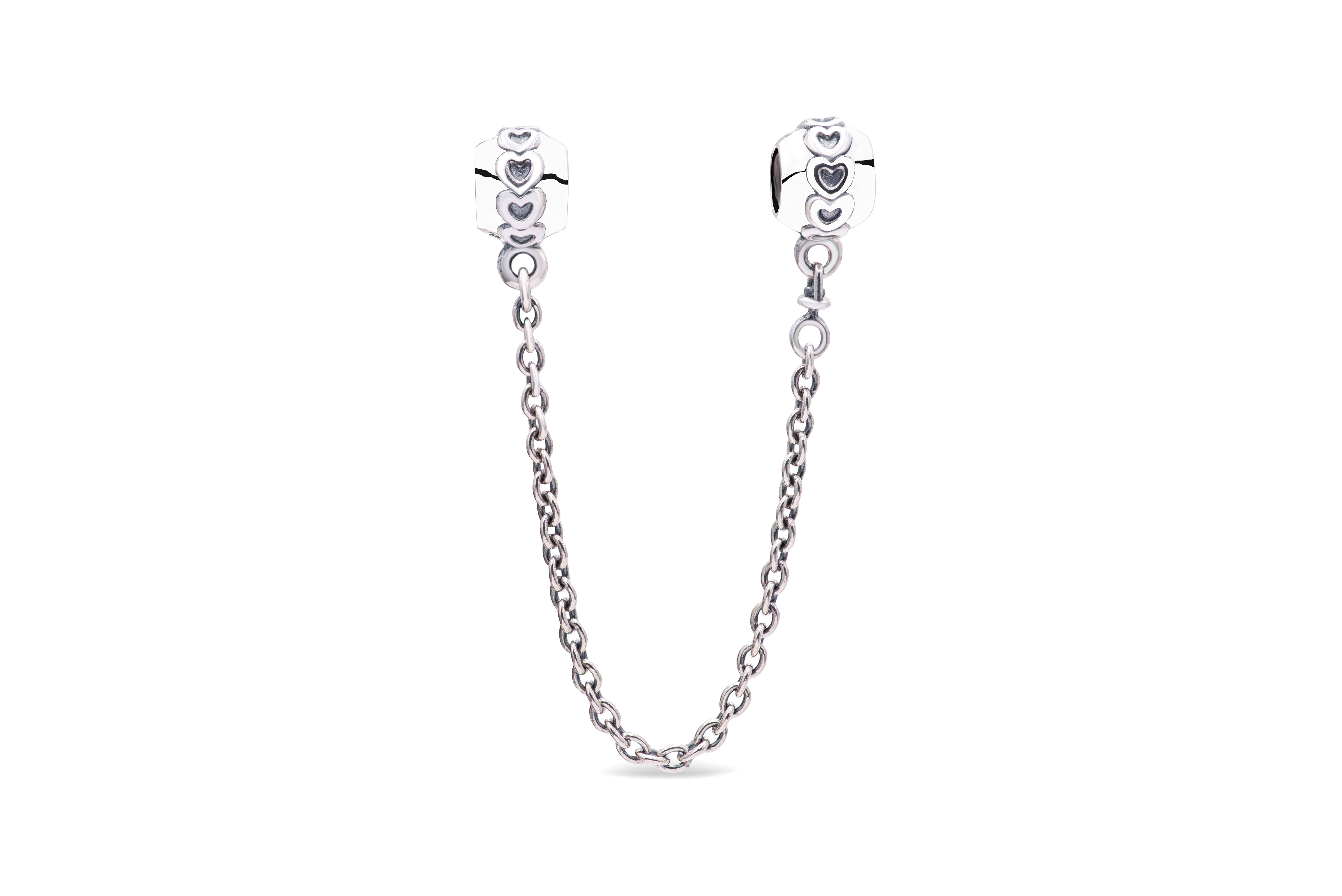 Pandora Hearts Sterling Silver Safety Chain