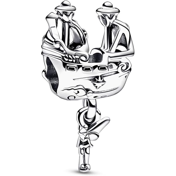 Pandora Disney Tinker Bell & Captain Hooks Pirate Ship Charm