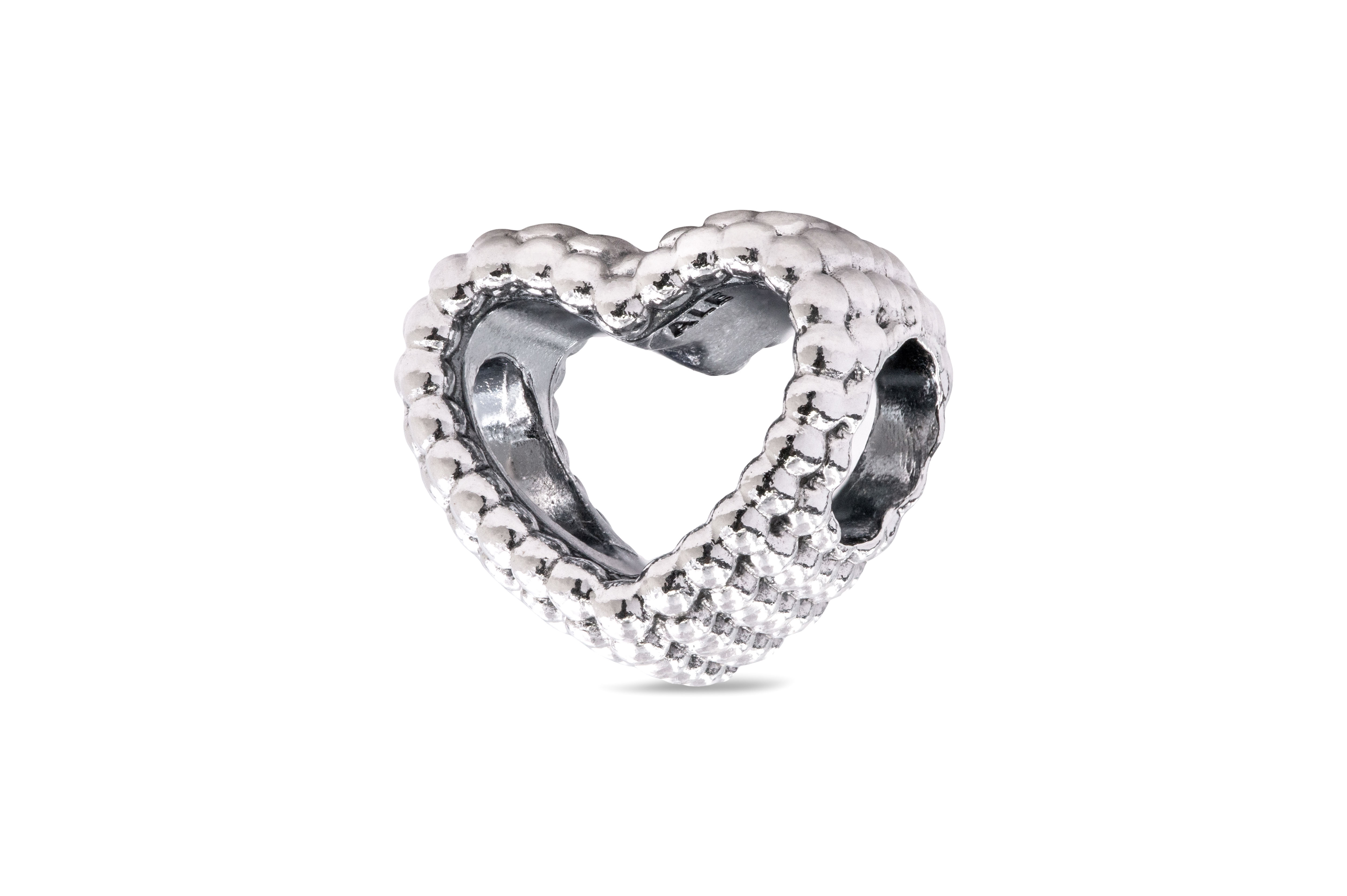 PANDORA Beaded Open Heart Charm