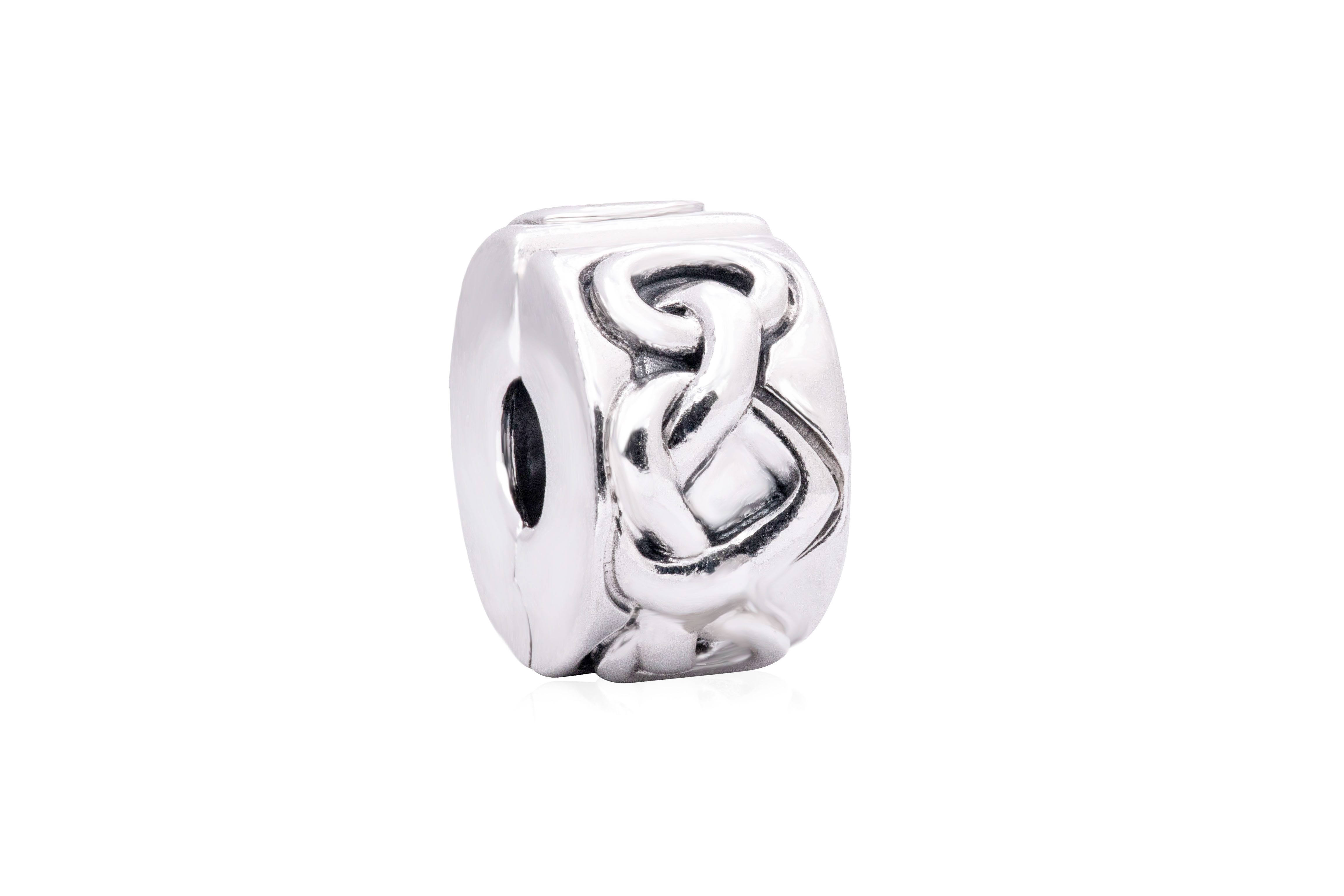 PANDORA Knotted Hearts 925 Sterling Silver Charm - 798035