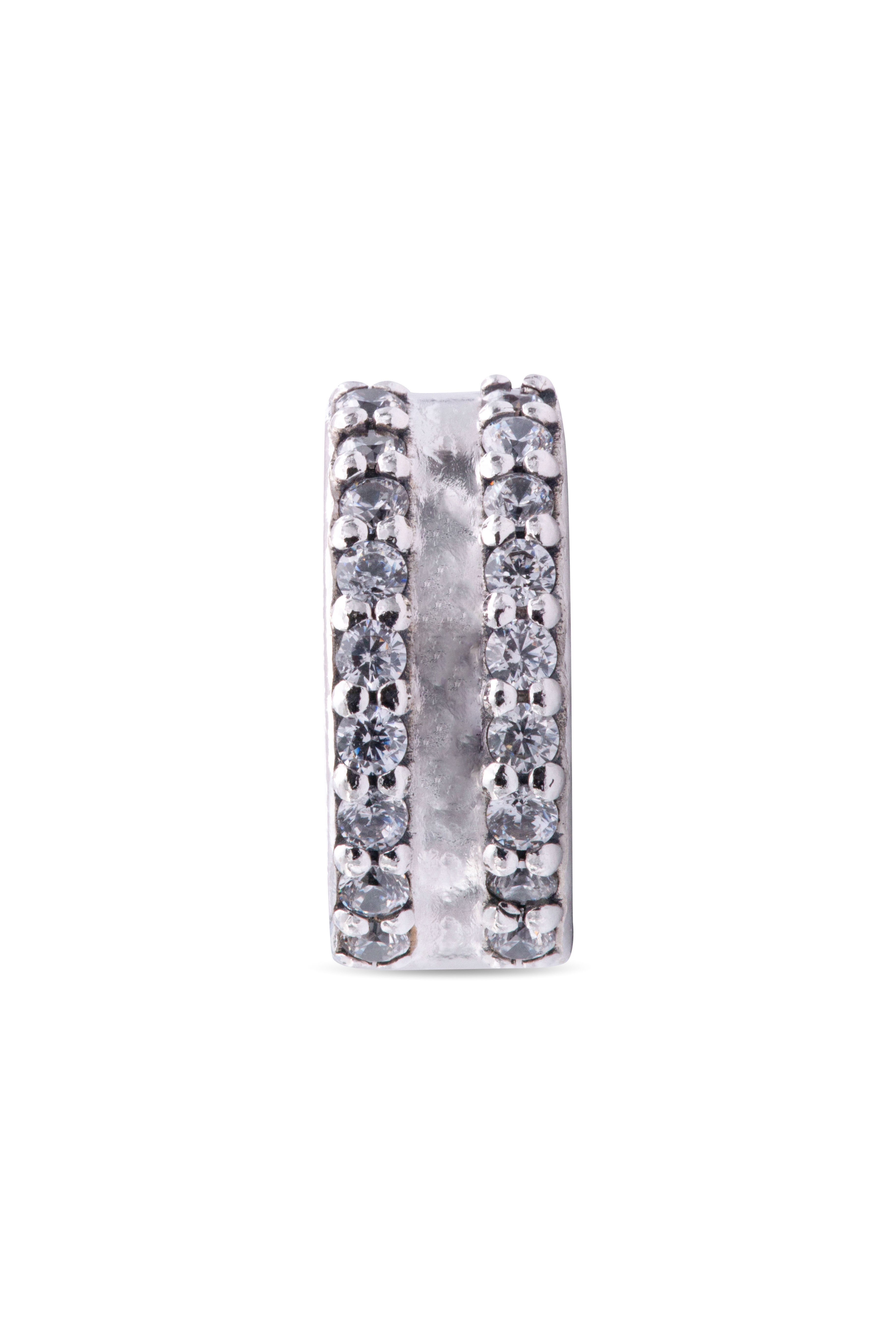 Pandora Double Lined Pave Clip Charm