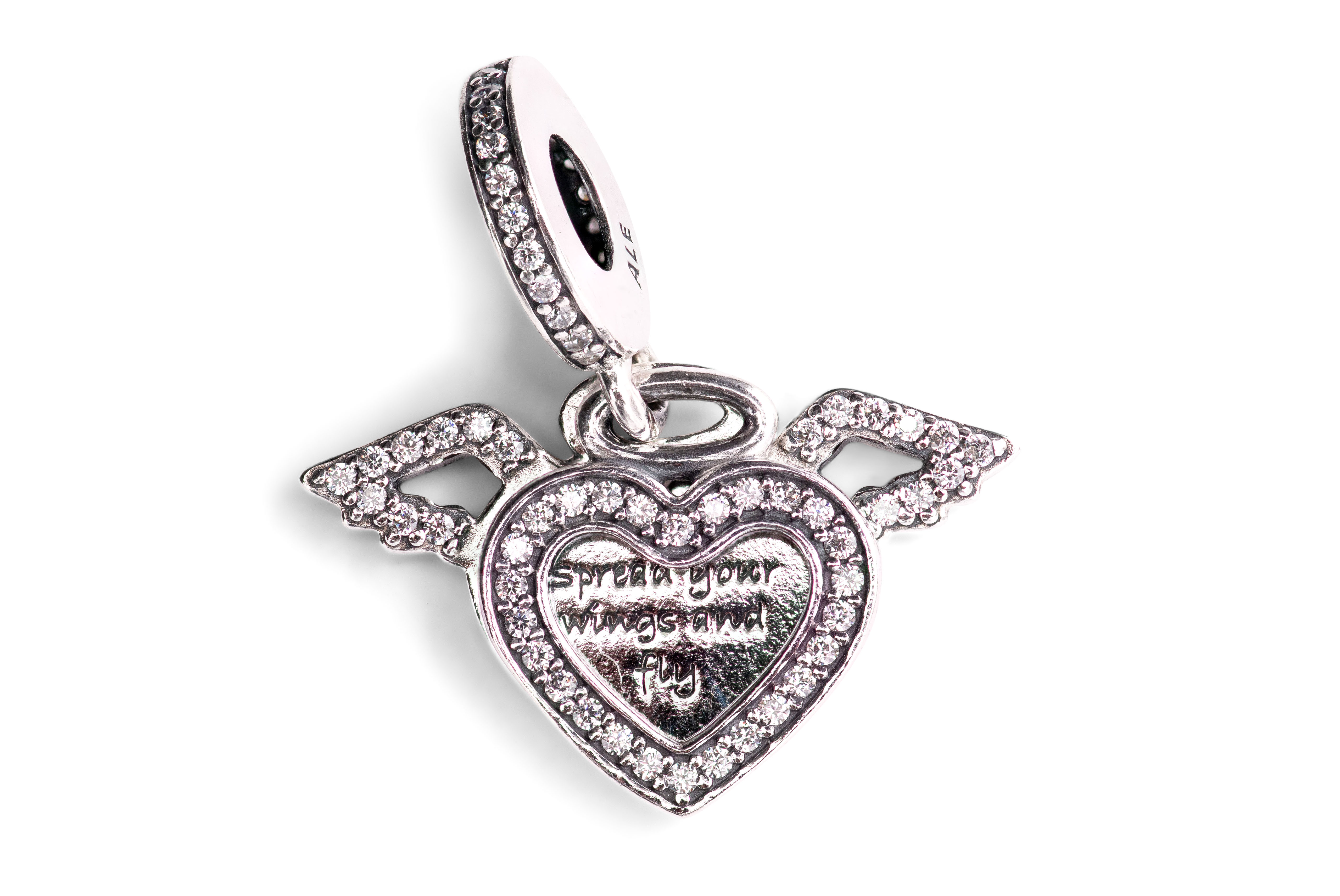 PANDORA Heart and Angel Wings Dangle Charm - 798485C01
