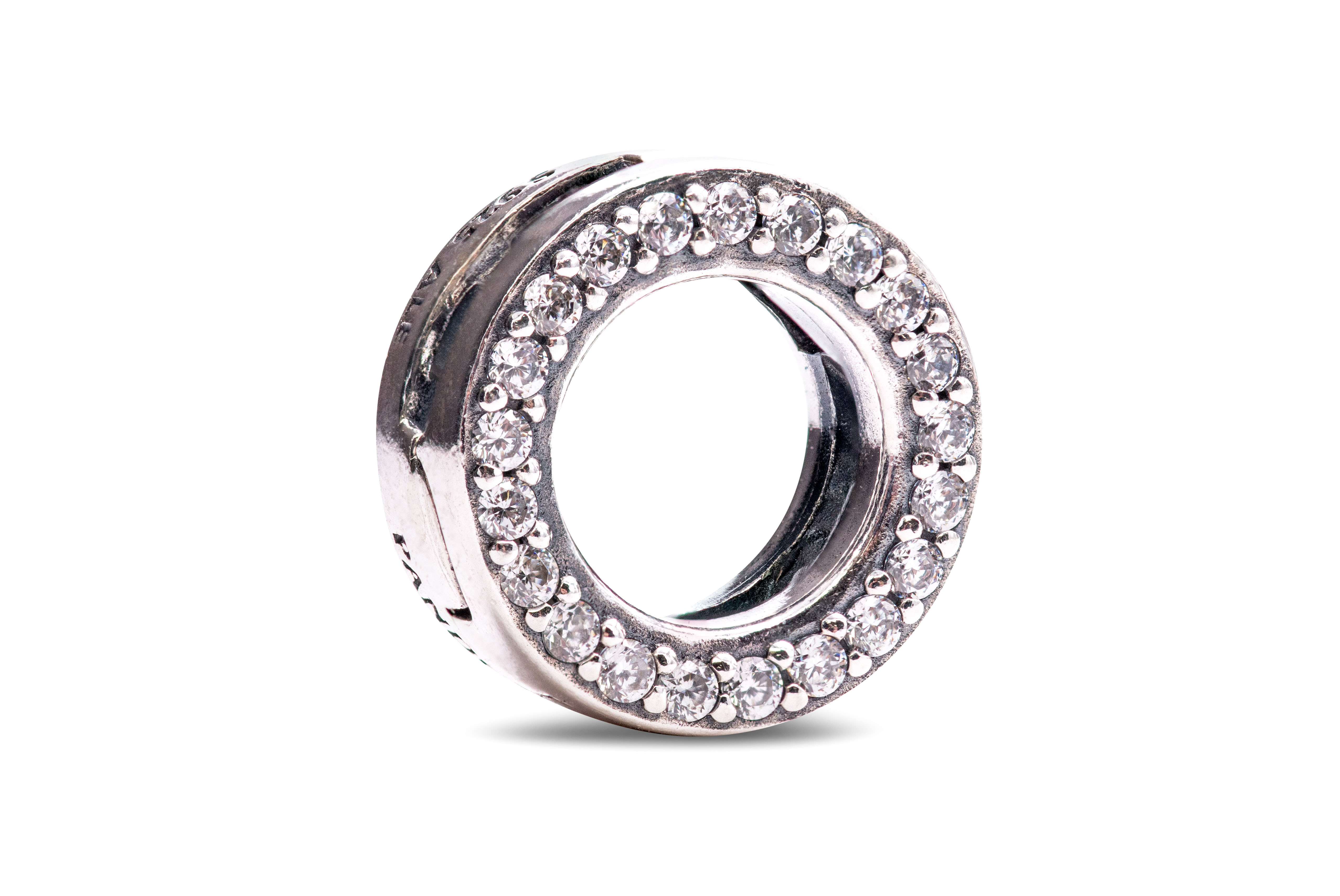 PANDORA Circle of Pave Clip Charm - 798600C01