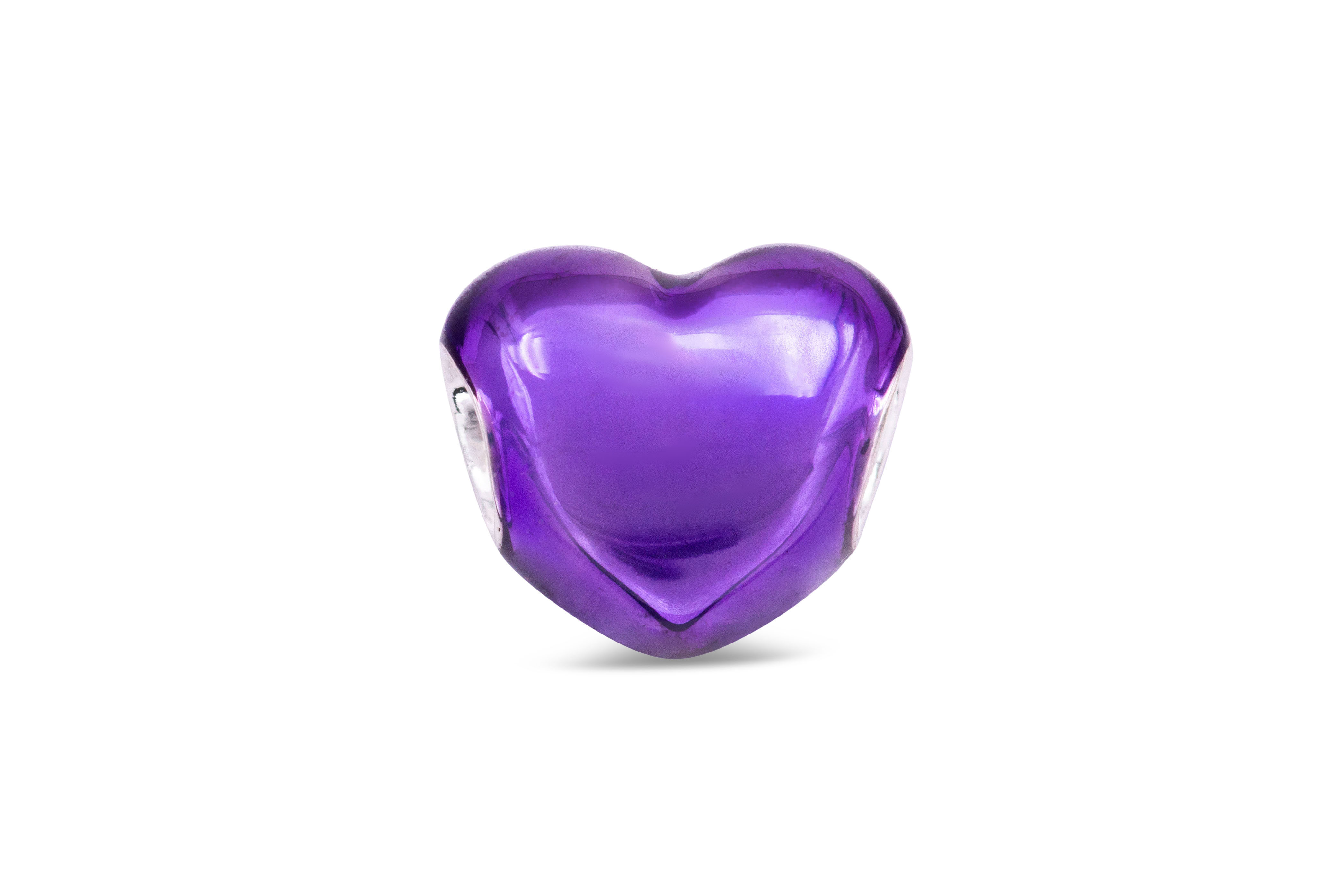 Pandora Colours Metallic Purple Heart Charm - 799291C01