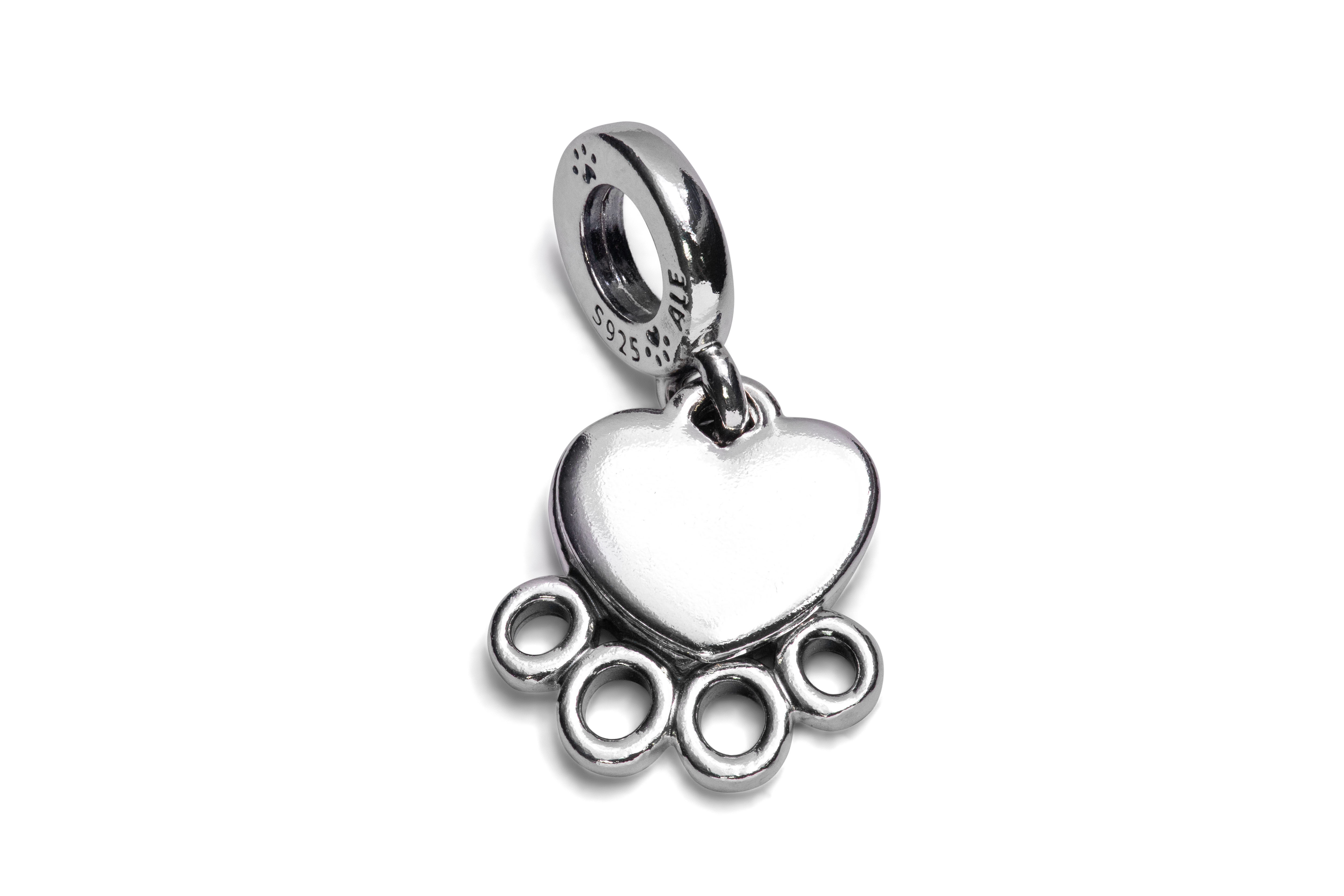 Pandora Hearts & Paw Print Dangle Charm