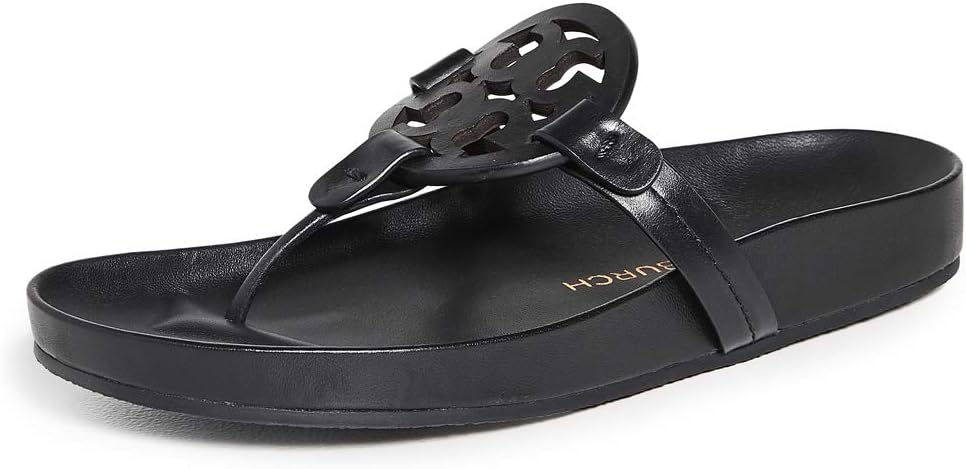 Tory Burch Womens Miller Cloud Sandals - Perfect Black - 8