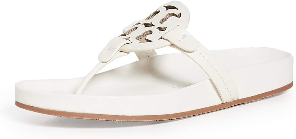 Tory Burch Womens Miller Cloud Sandals - New Ivory/Off White - 9