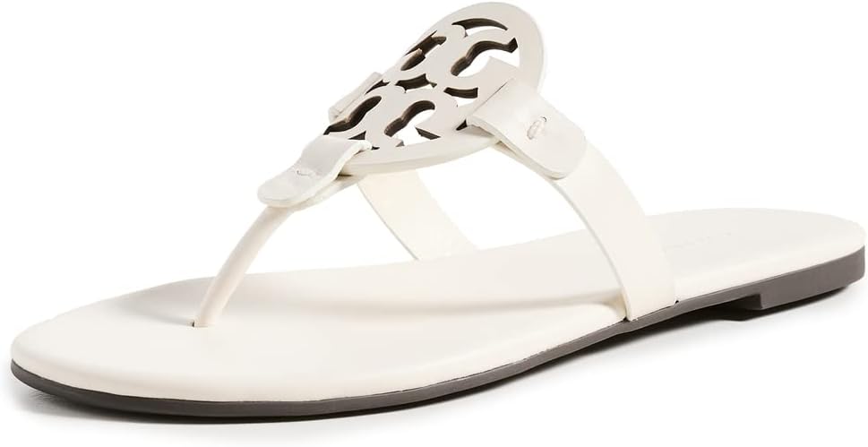 Tory Burch Womens Miller Soft Sandals - New Ivory/Off White - 9