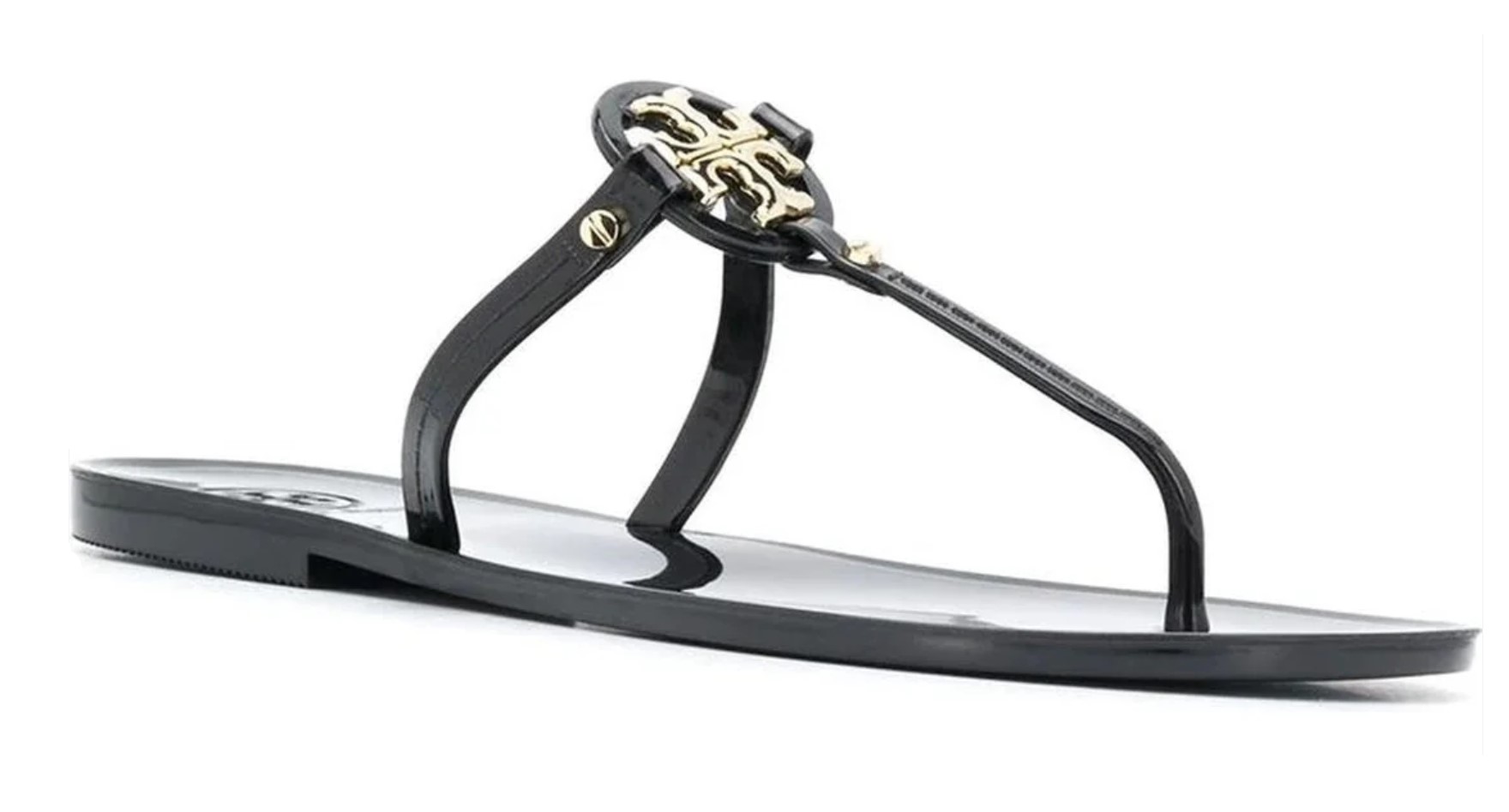 Tory Burch Mini Miller Flat Thong Sandal - Perfect Black - 8