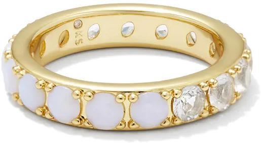 Kendra Scott Chandler Gold Band Ring in White Opalite Mix