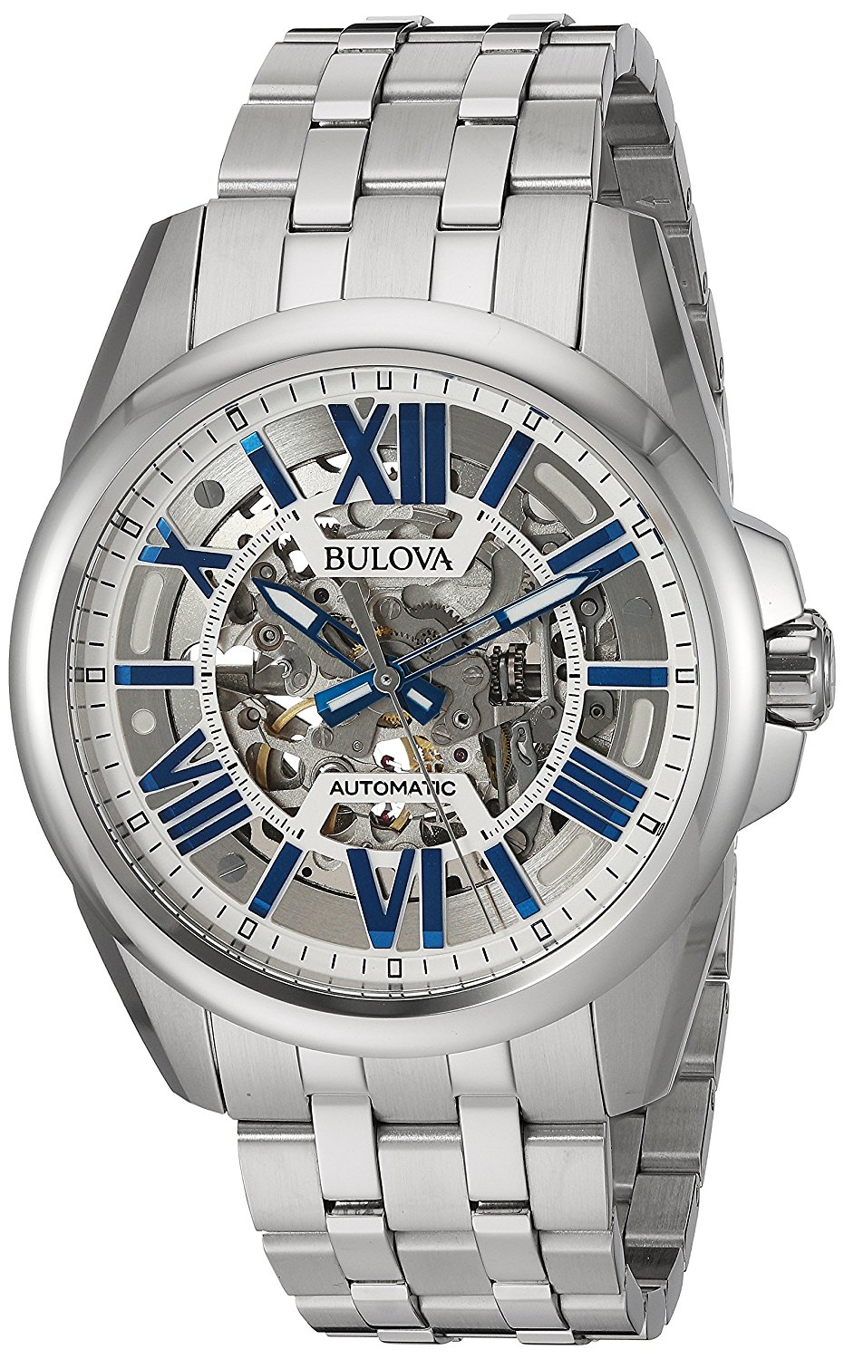 Bulova Stainless Steel Automatic Mens Watch 96A187