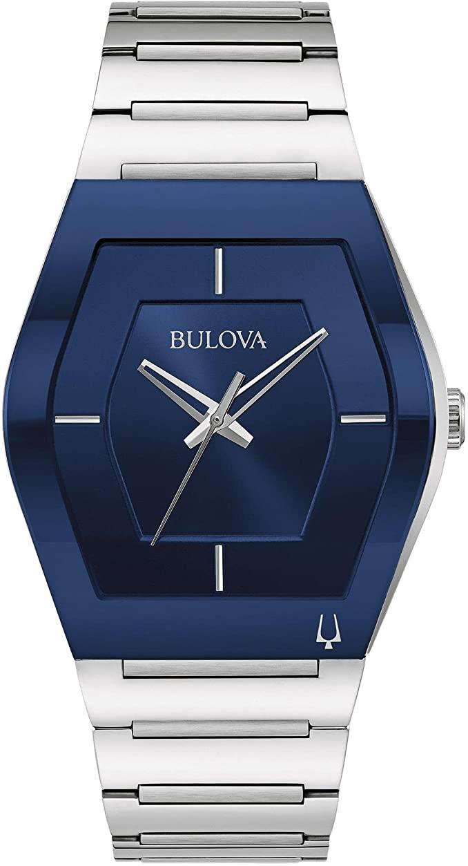 Bulova Stainless Steel Gemini Mens Watch 96A258