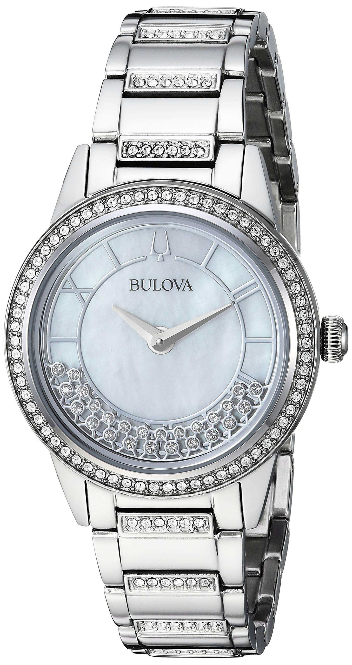 Bulova TurnStyle Crystal Stainless Steel Ladies Watch 96L257