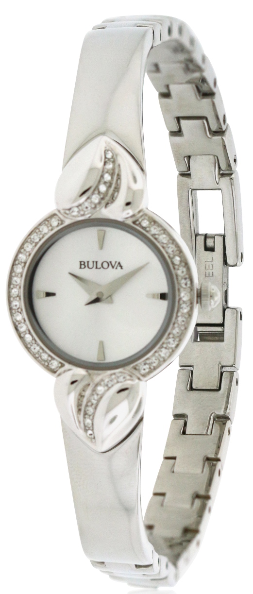 Bulova Crystal Pendant and Bangle Set Ladies Watch 96X111