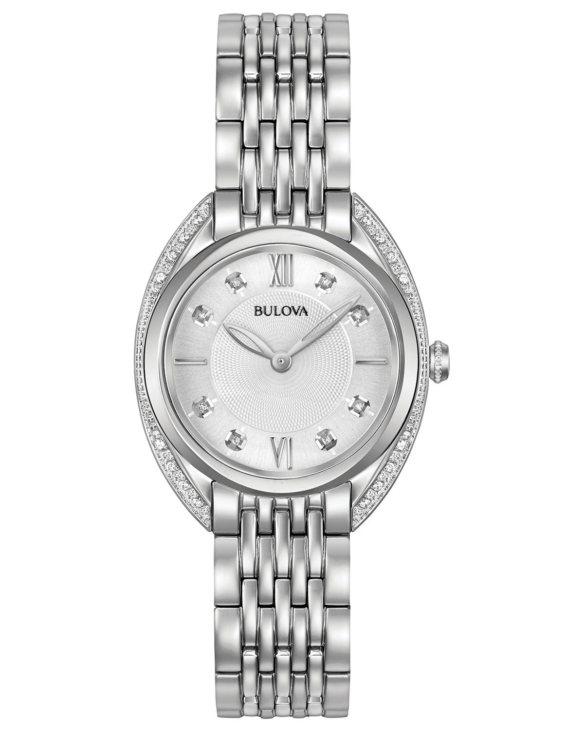 Bulova Classic Diamond Accent Stainless Steel Ladies Watch 96R212