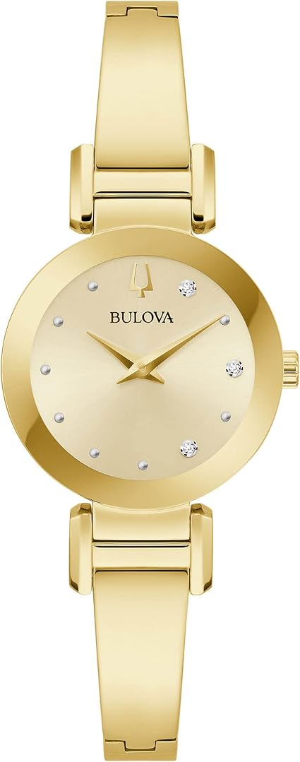 Bulova Marc Anthony Modern Diamond Stainless Steel Bangle Ladies Watch 97P164