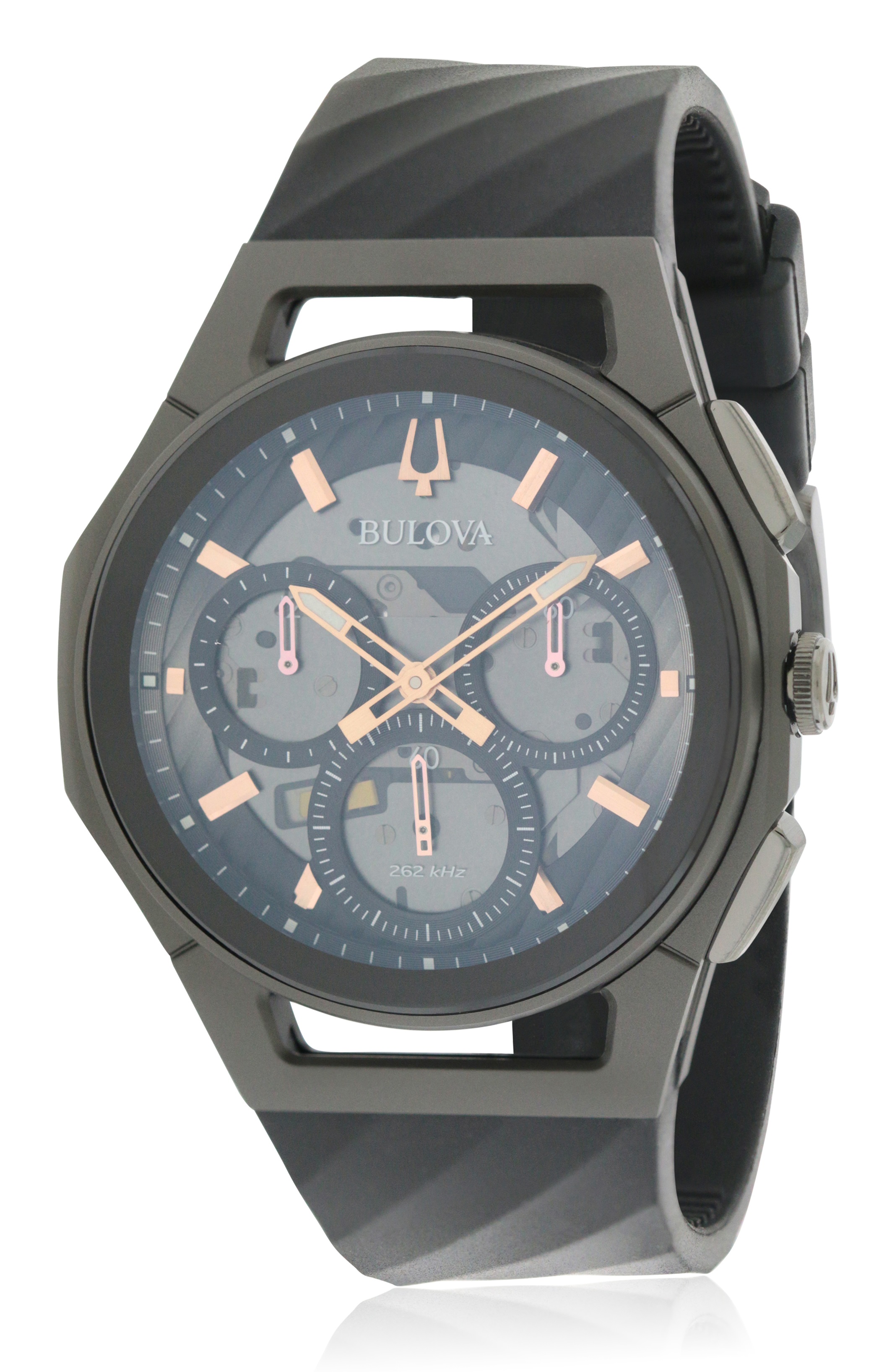 Bulova Rubber Chronograph Mens Watch 98A162