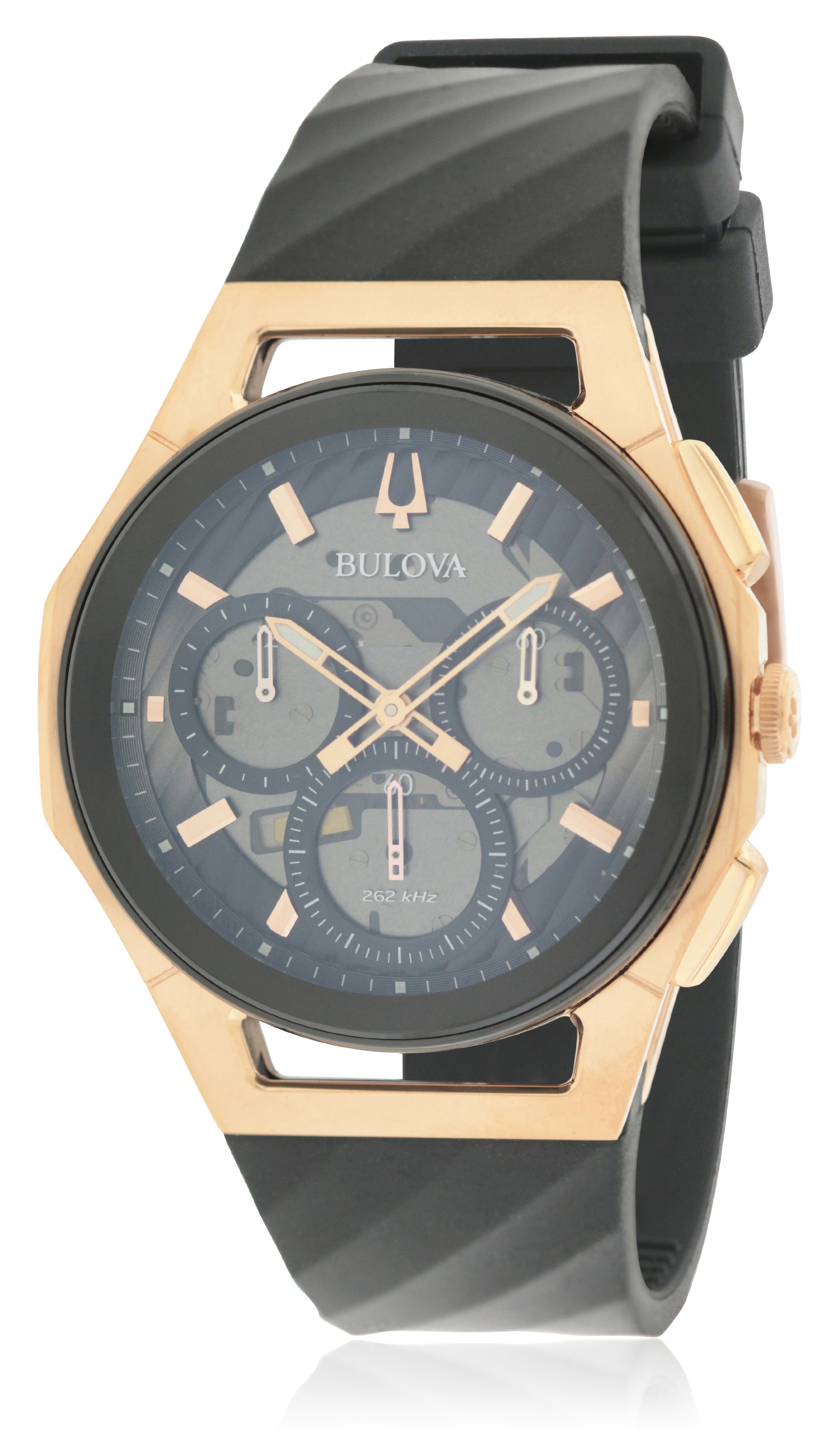 Bulova Curv Chronograph Rubber Mens Watch 98A185