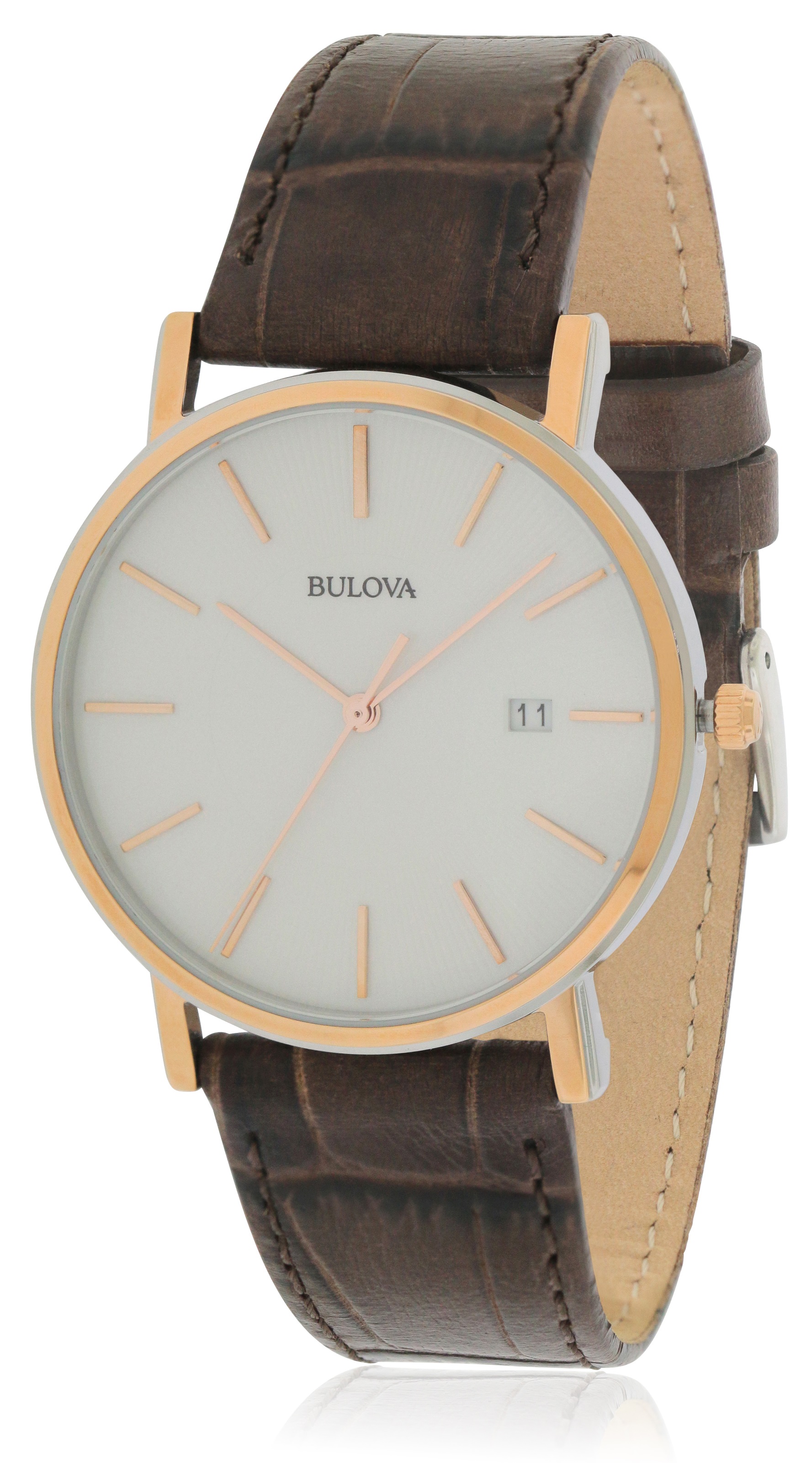Bulova Brown Leather Mens Watch 98H51