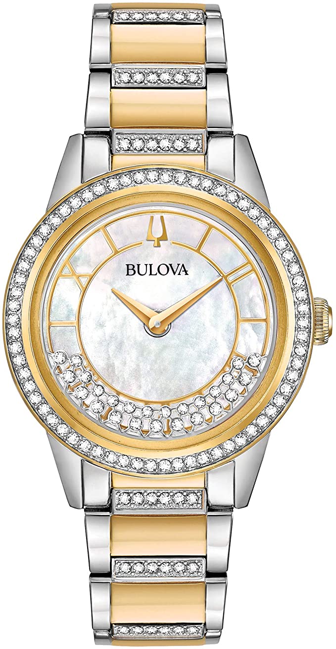 Bulova TurnStyle Crystal Two-Tone Ladies Watch 98L245