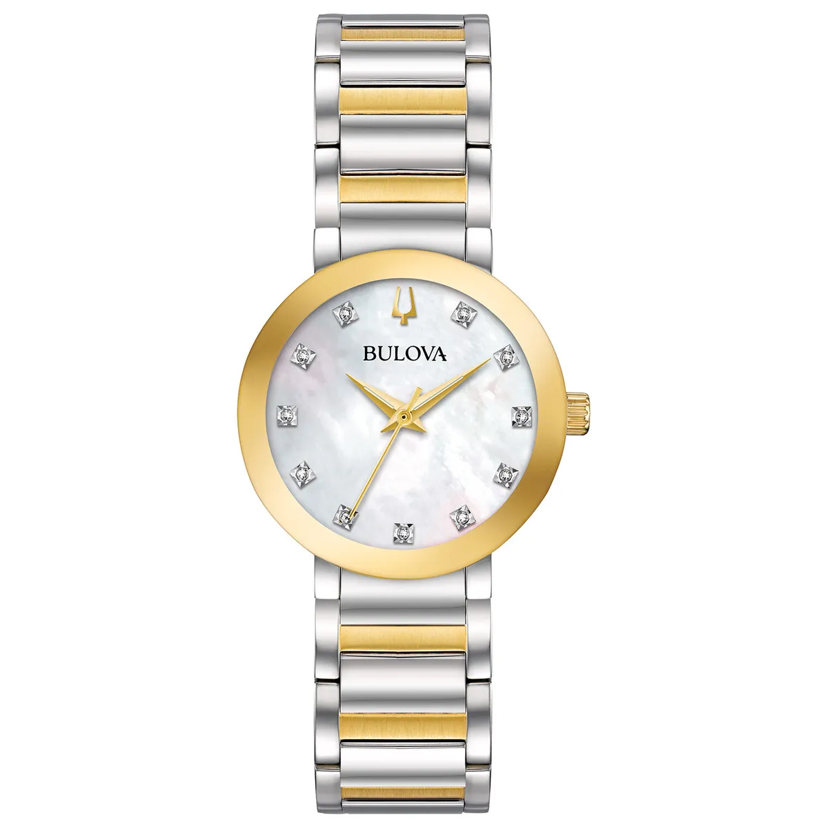 Bulova Futuro Two-Tone Crystal Ladies Watch 98P180